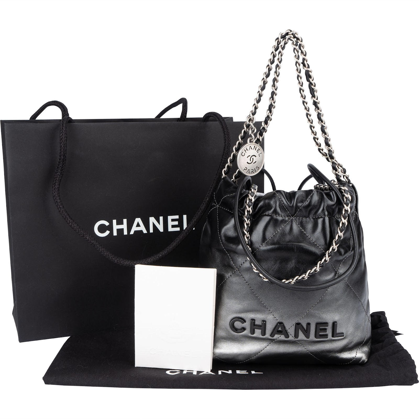Chanel 22 Quilted Lambskin Ombre Drawstring Crossbody Bag