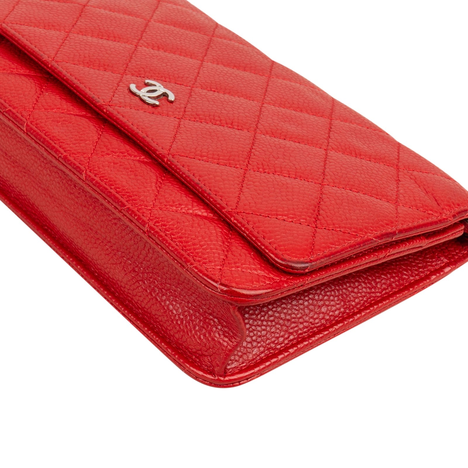 Chanel Quilted Caviar Leather Wallet On Chain Crossbody Bag
