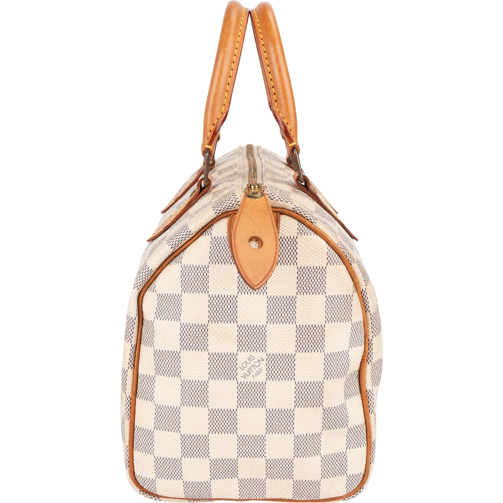 Borsa Boston Speedy 25 in tela Monogram Damier Azur di Louis Vuitton