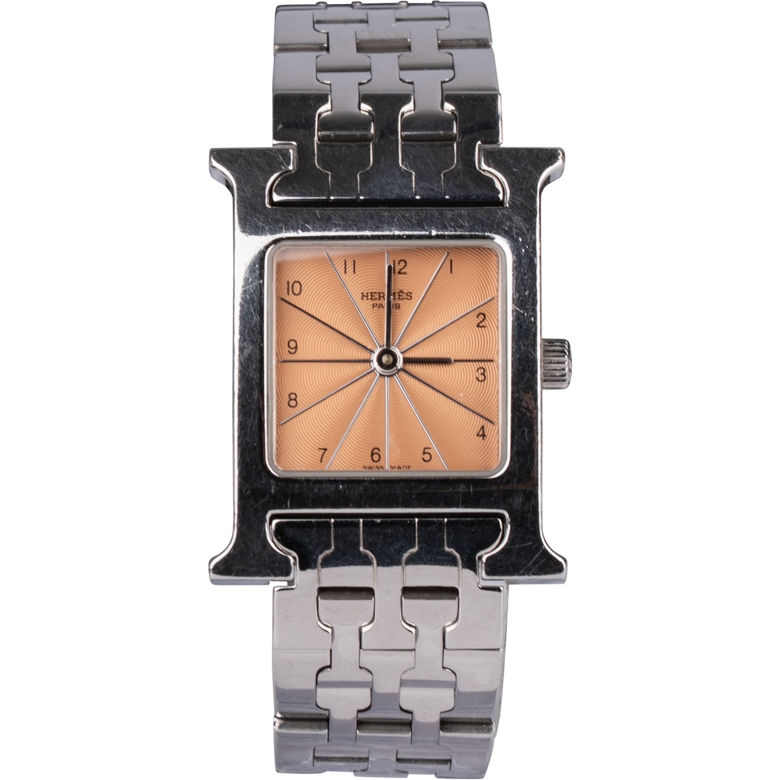 Hermès Silver Tone Heure H HH1.210 Damenuhr