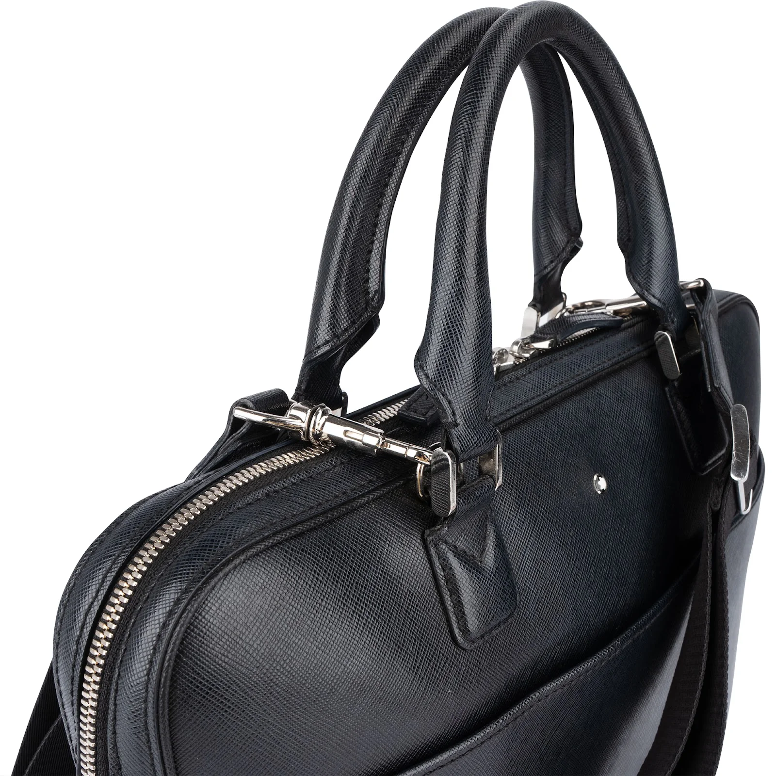 Montblanc Black Saffiano Leather Sartorial Aktentasche