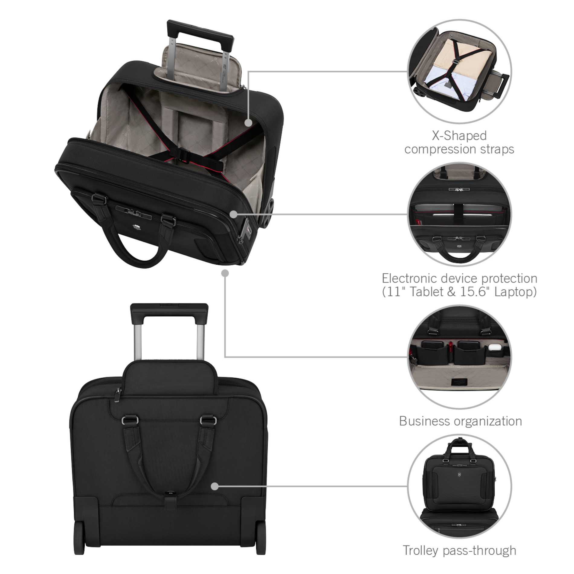 Werks Traveler 7.0 Wheeled Briefcase - Black