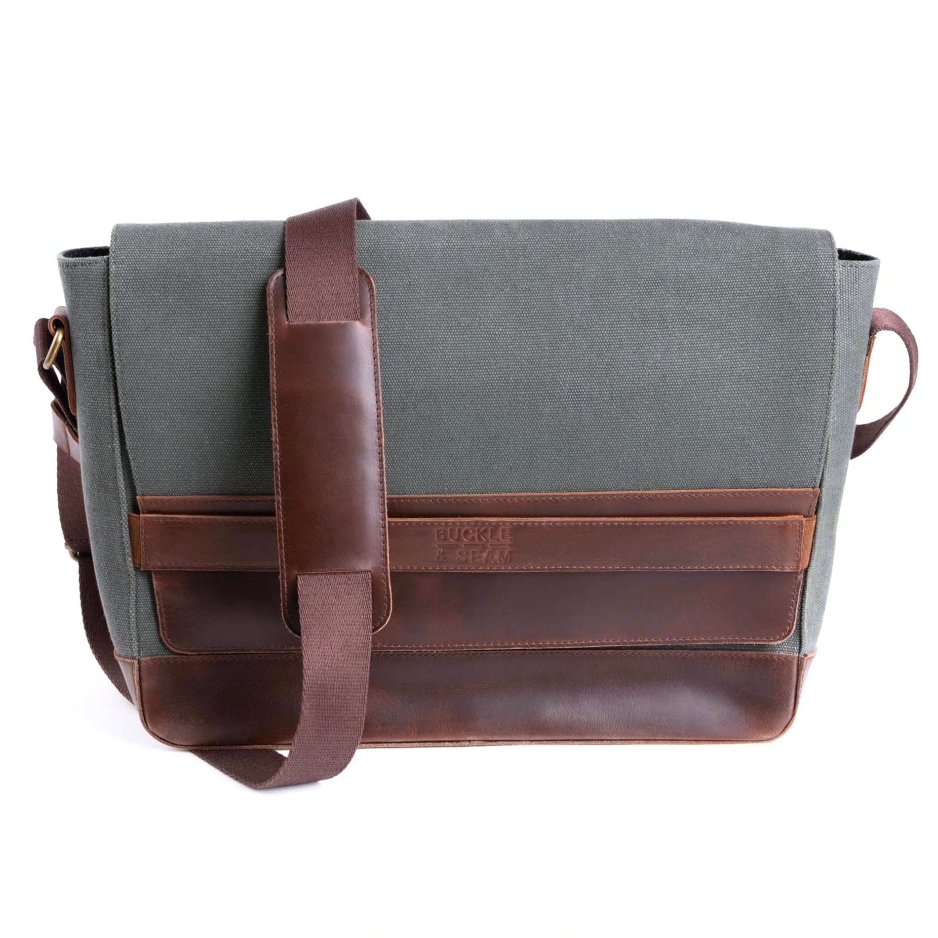 Messenger Bag Times Canvas - GREEN/BLU