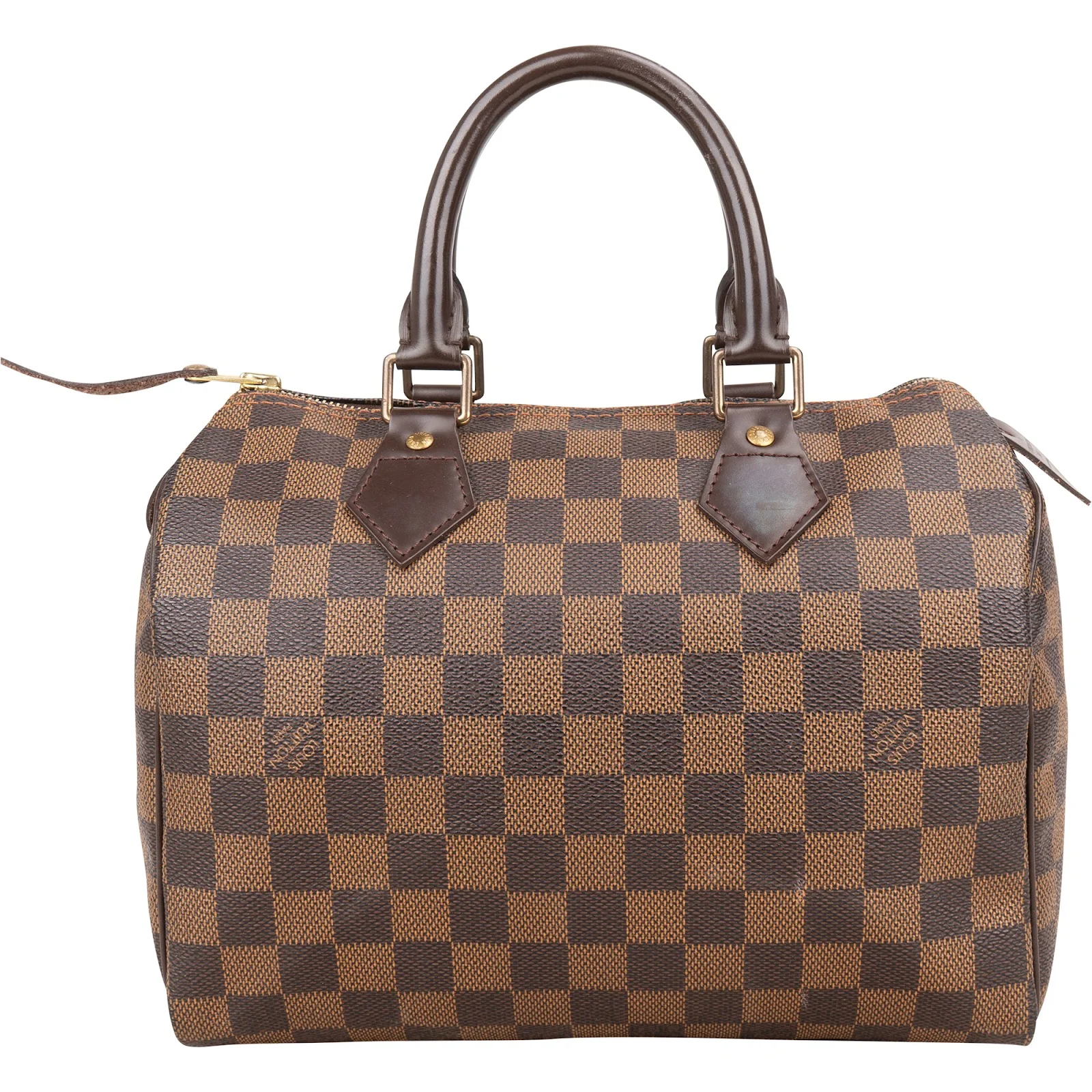 Louis Vuitton Monogram Damier Ebene Speedy 25 Boston Bag