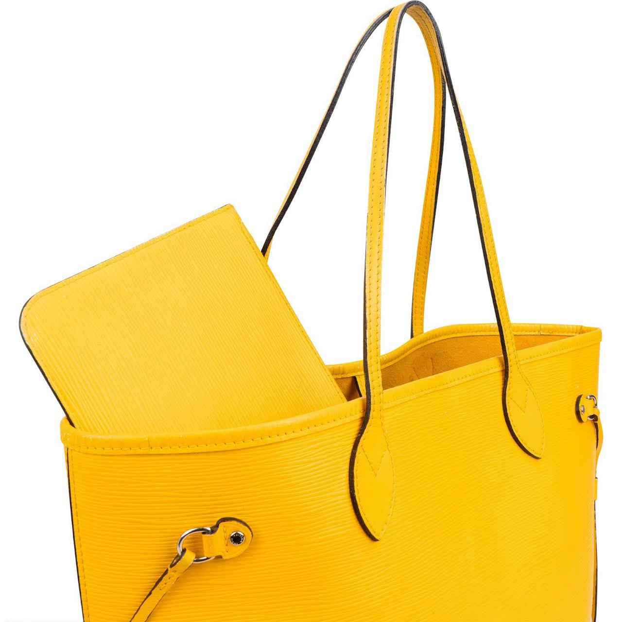 Sac Neverfull MM Shopper Louis Vuitton en cuir Epi jaune
