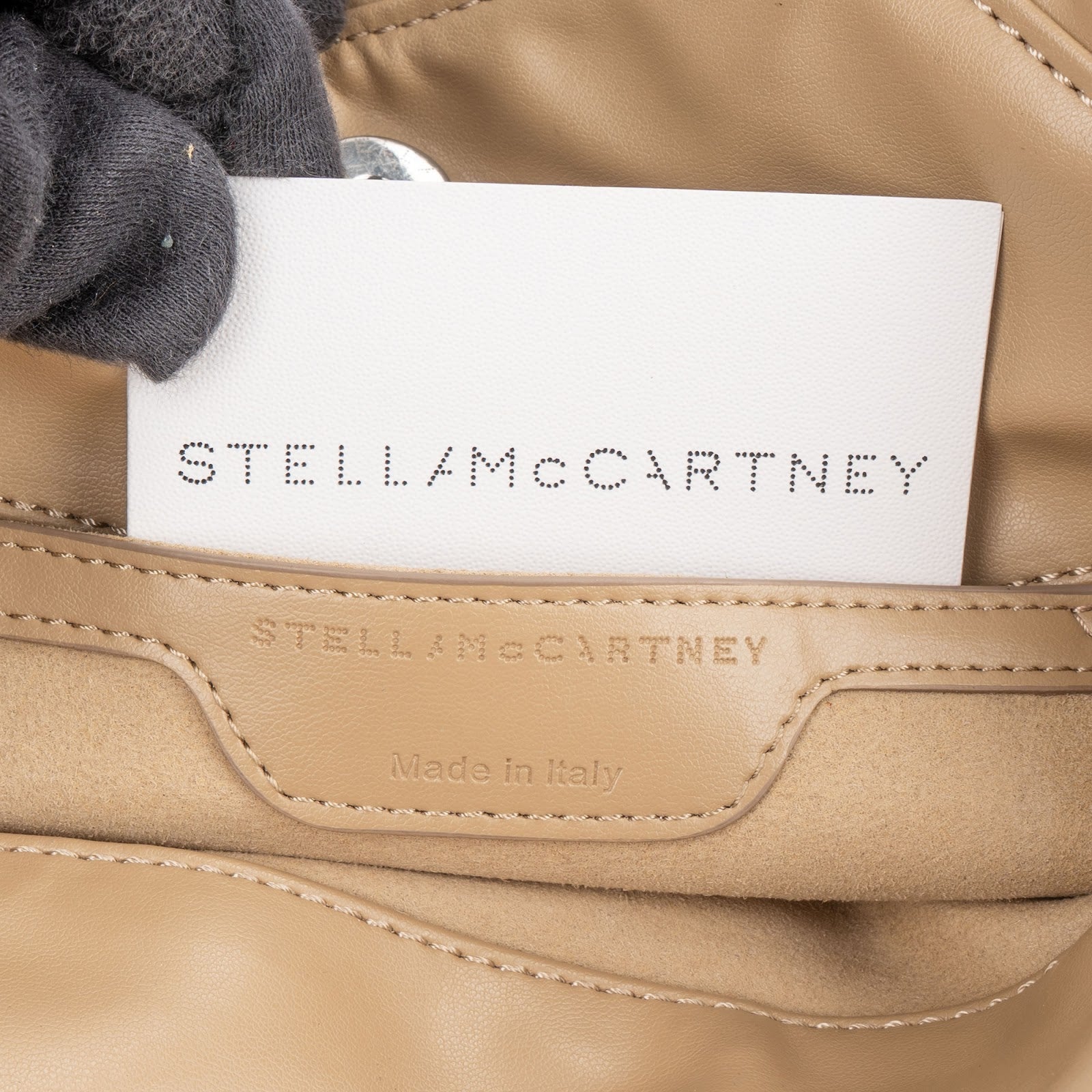 Stella McCartney Quilted Padded Faux Fur Falabella Fold Over Crossbody Bag