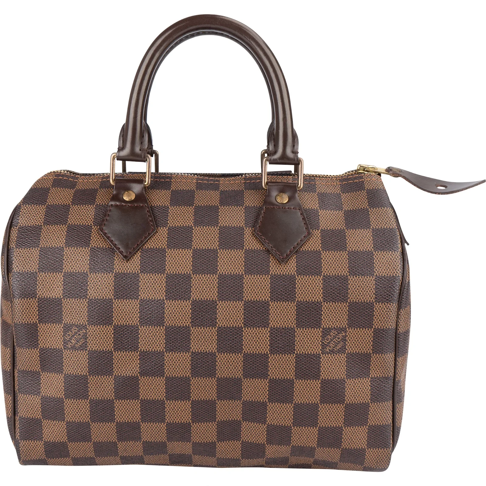 Louis Vuitton Monogram Damier Ebene Speedy 25 Boston Bag