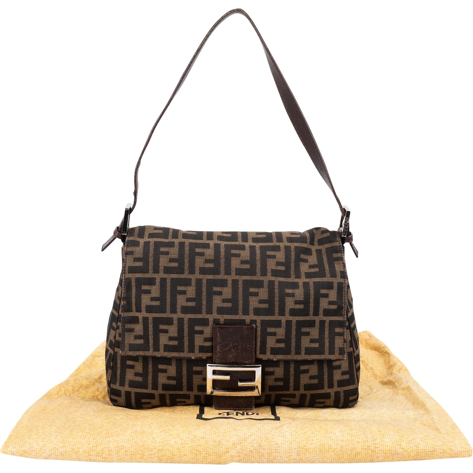 Fendi – Sac à bandoulière Mamma Baguette FF Zucca