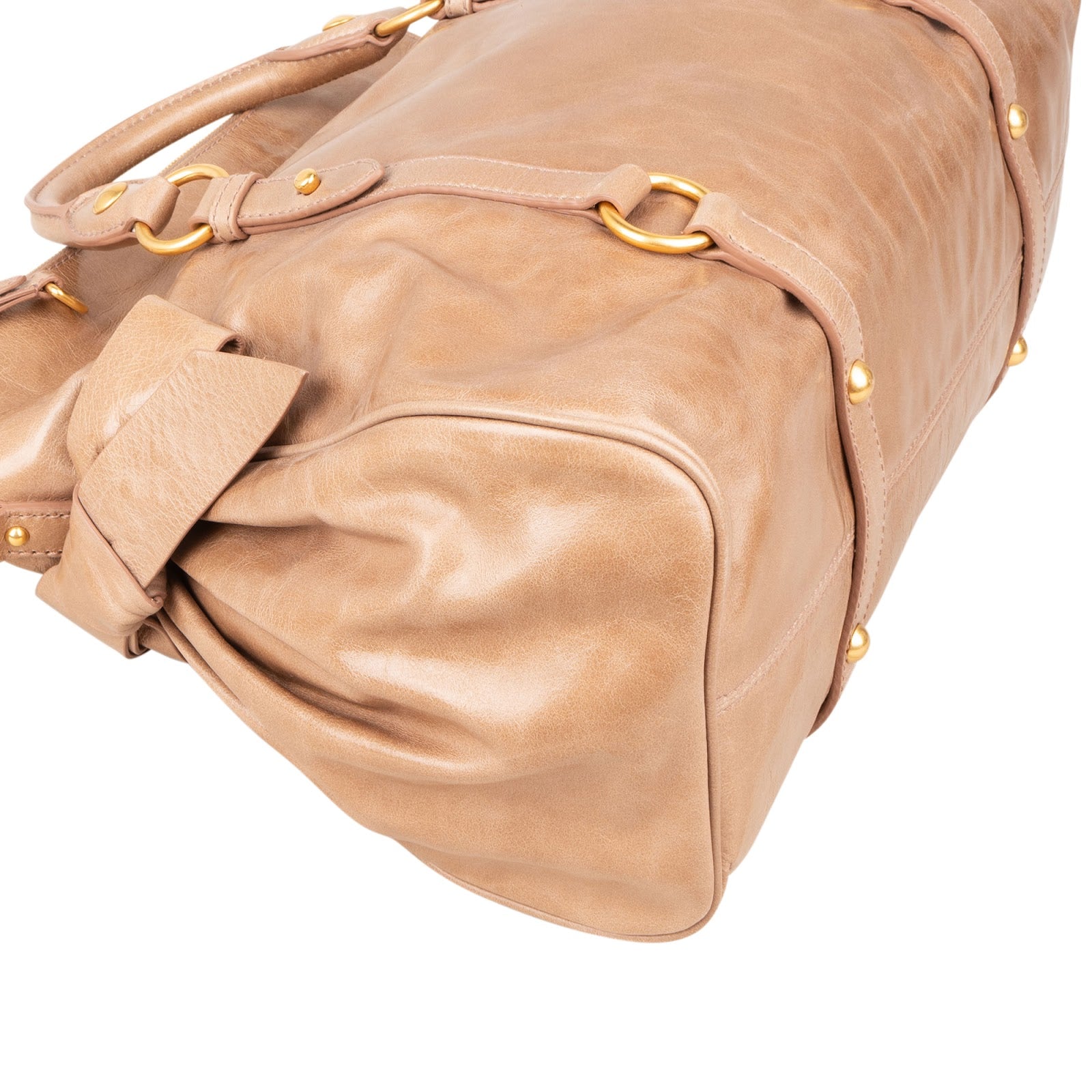 Miu Miu - Vitello Lux Bow Satchel Crossbody Bag