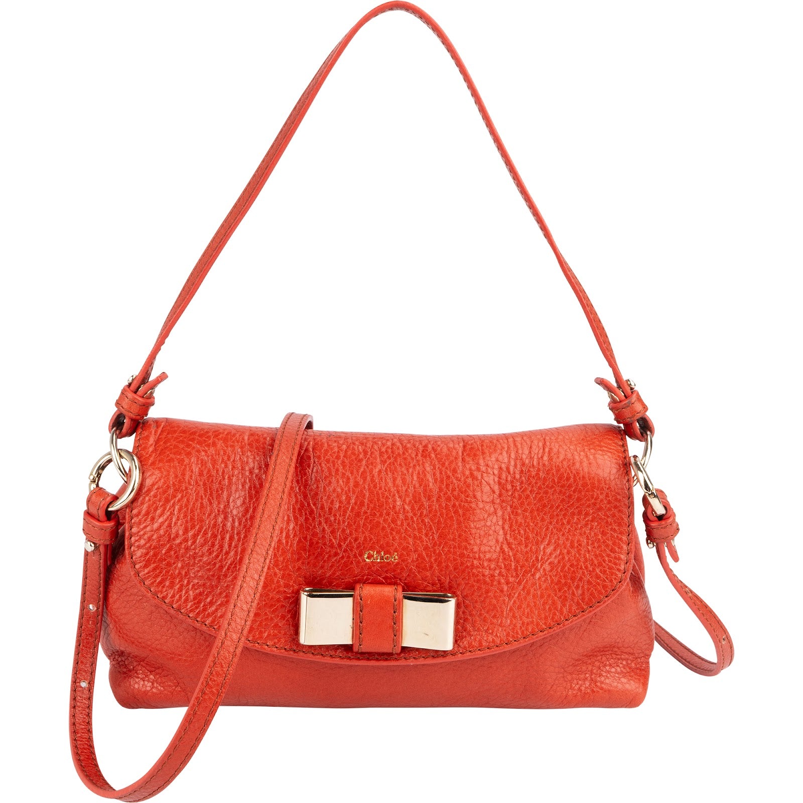 Chloé Pebbled Leather Lily Crossbody Handbag