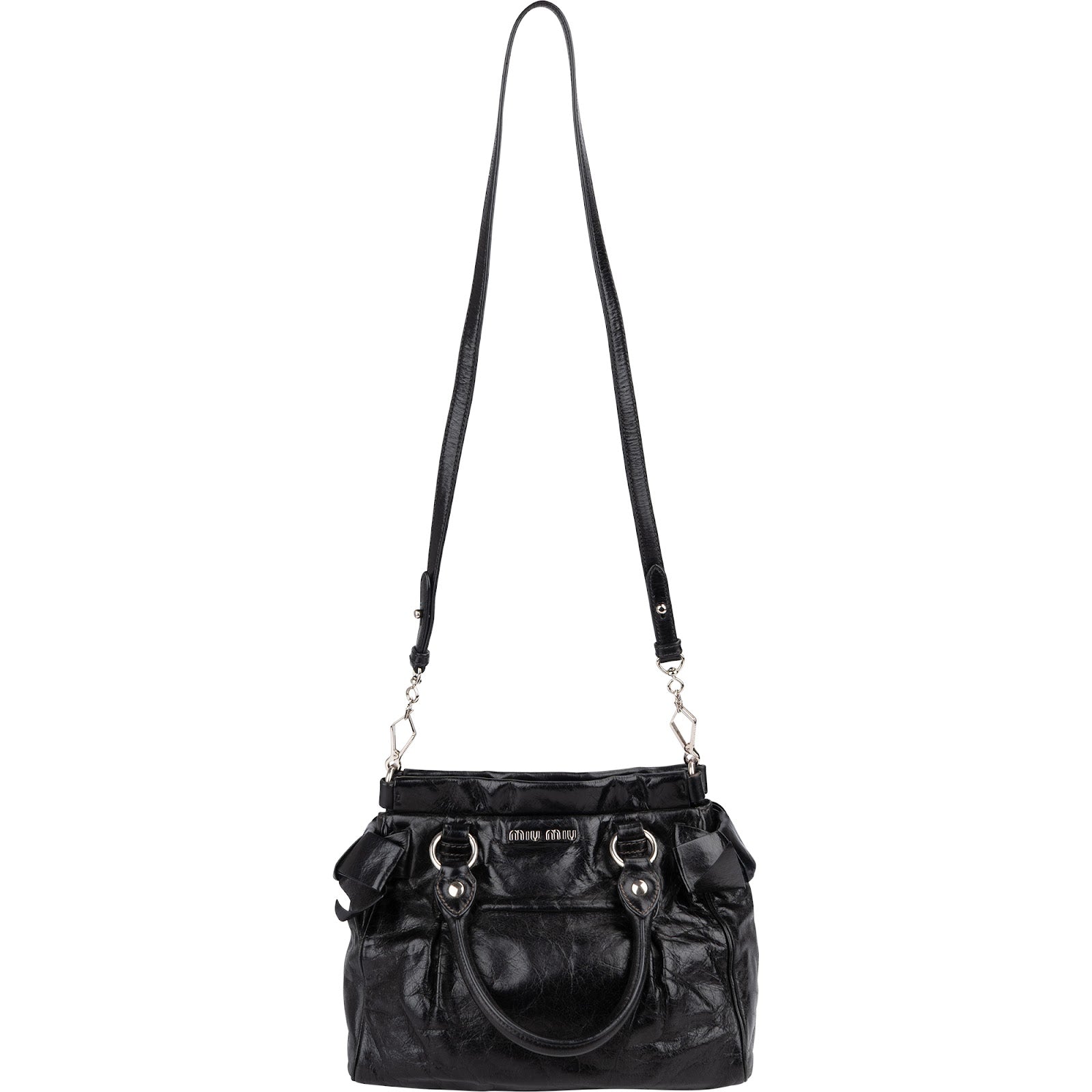 Miu Miu Vitello Lux Leather Handbag