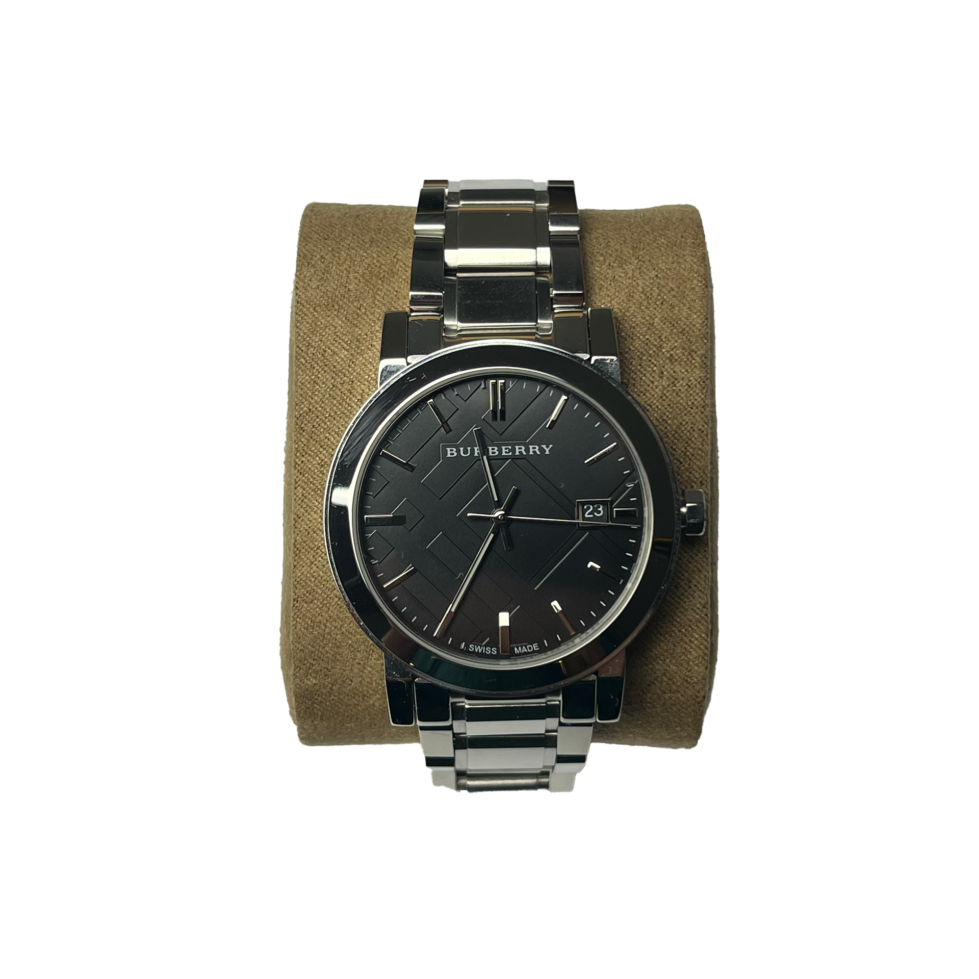 Burberry BU9001 Schwarzes Zifferblatt Edelstahl Unisex Uhr