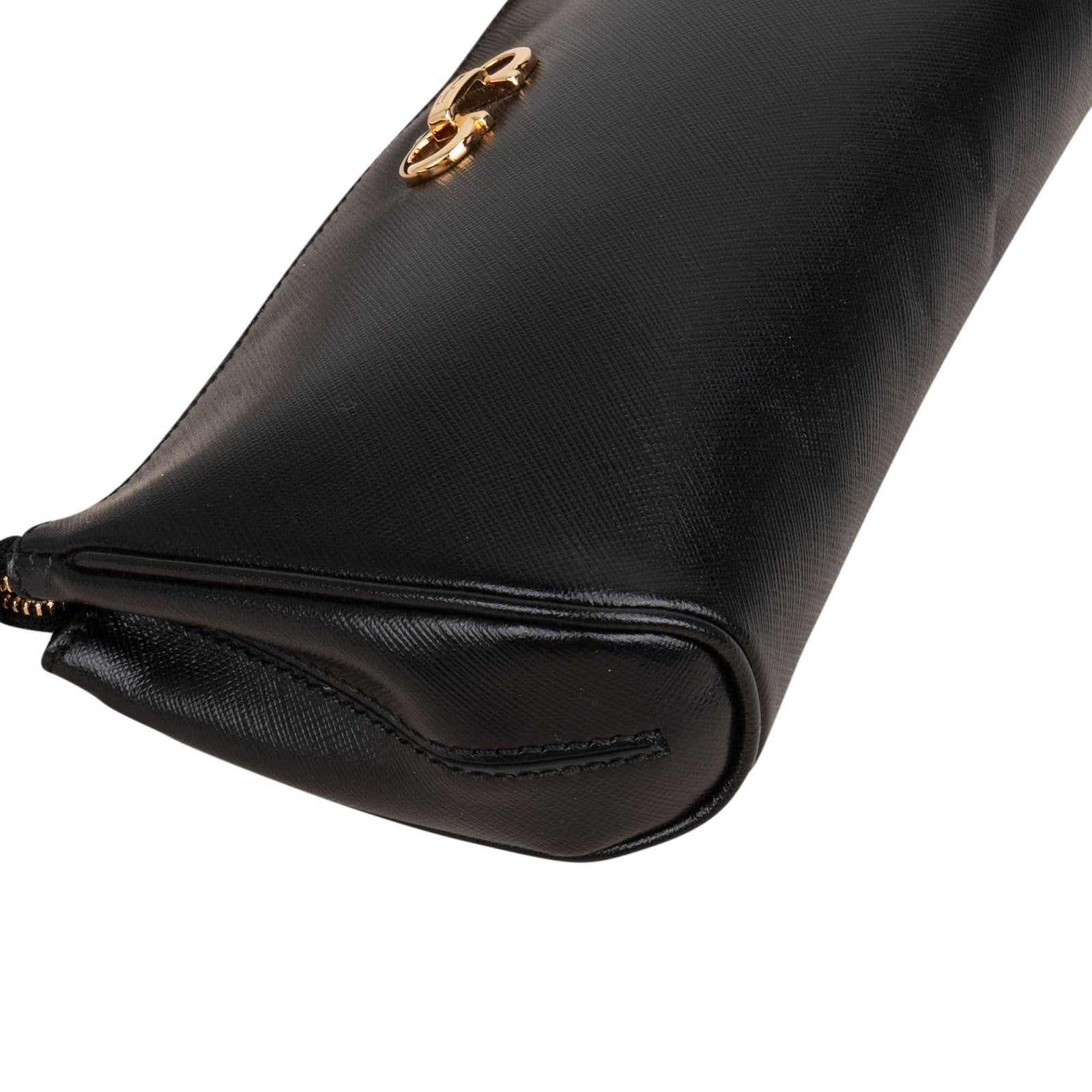 Salvatore Ferragamo Saffiano Leather Gancini Baguette Shoulder Bag