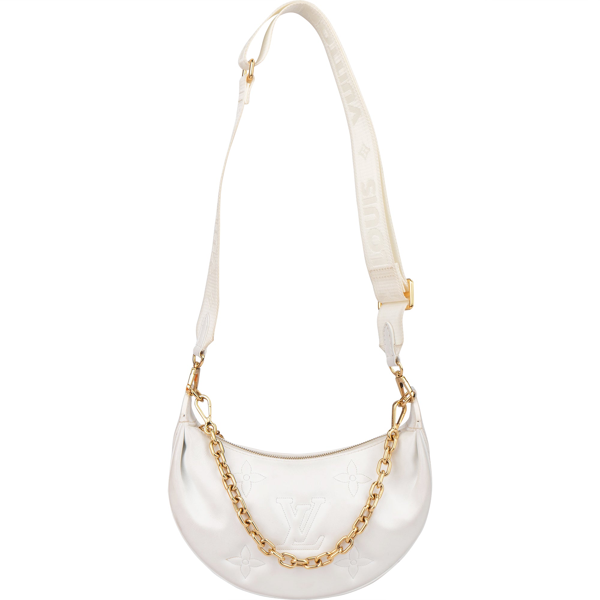 Louis Vuitton White Monogram Sac Over The Moon Shoulder Bag