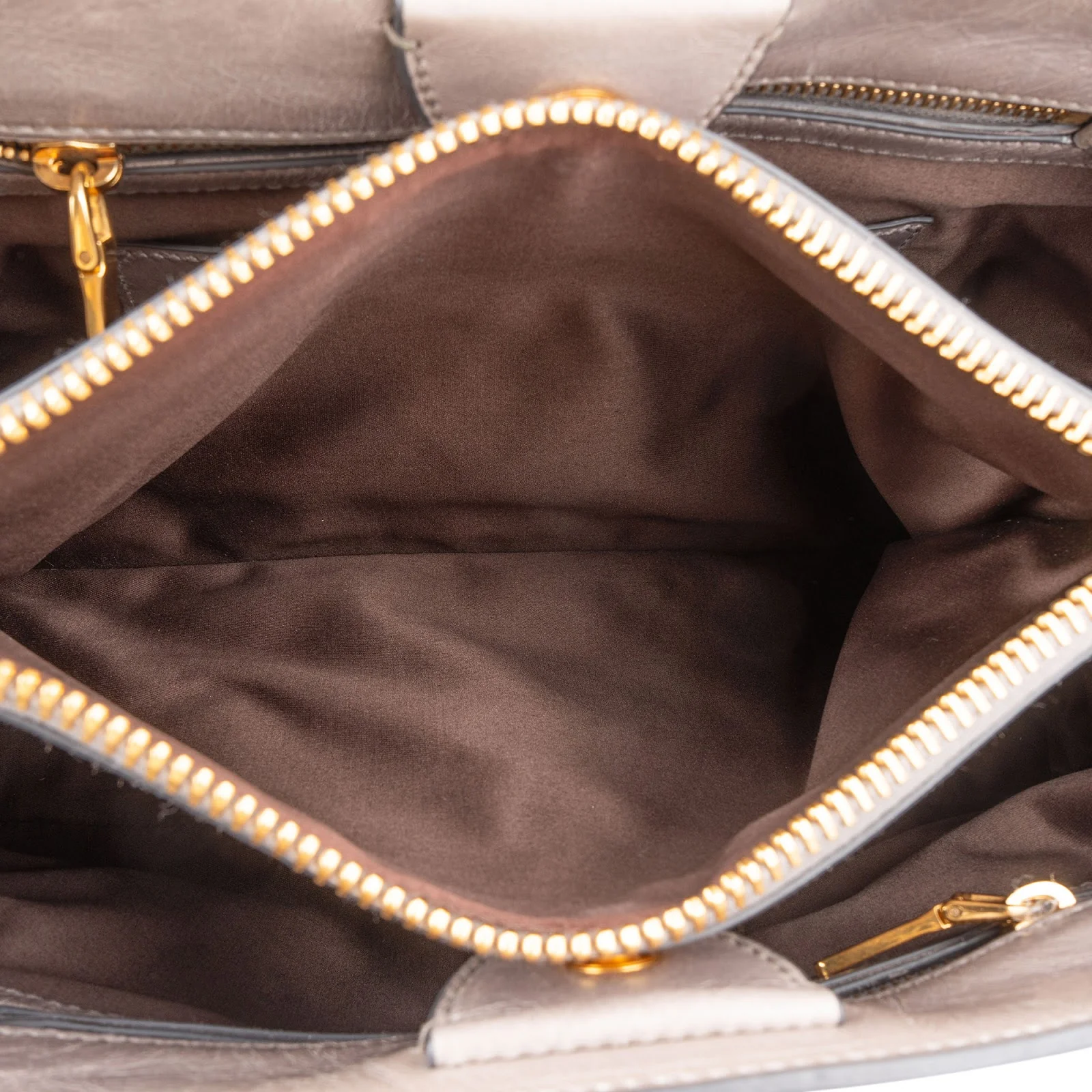 Miu Miu Grey Vitello Lux Handbag
