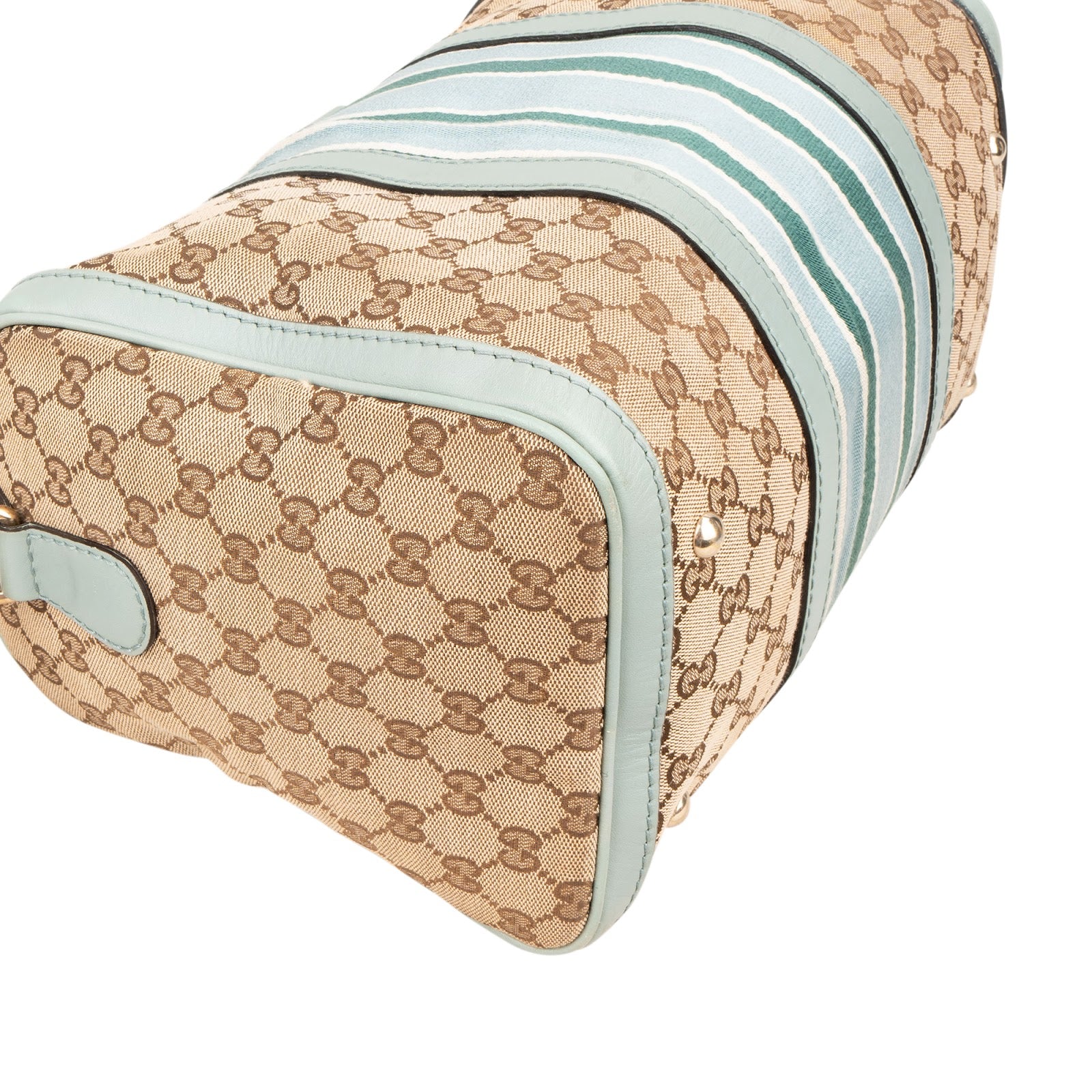 Gucci - Monogram GG Web Boston Bag