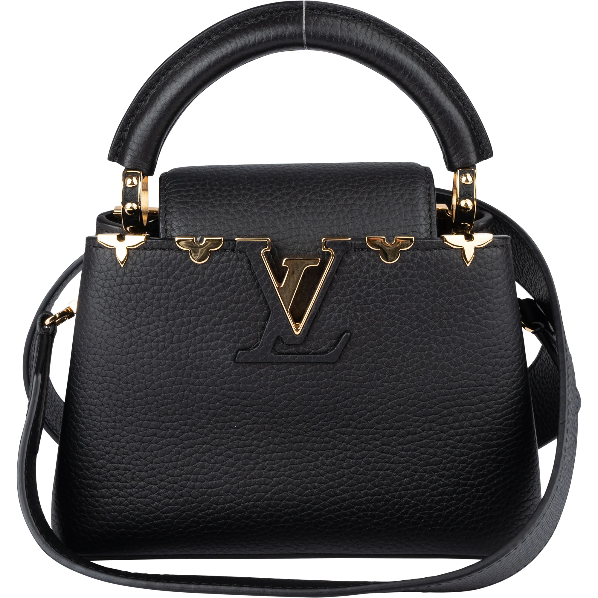 Louis Vuitton Taurillon Leather Flower Mini Capucines BB Handbag
