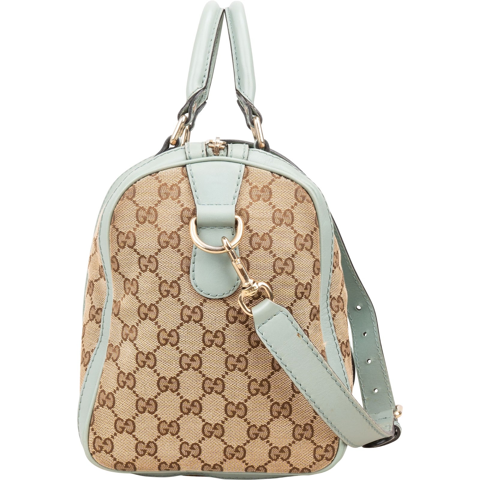 Gucci - Monogram GG Web Boston Bag
