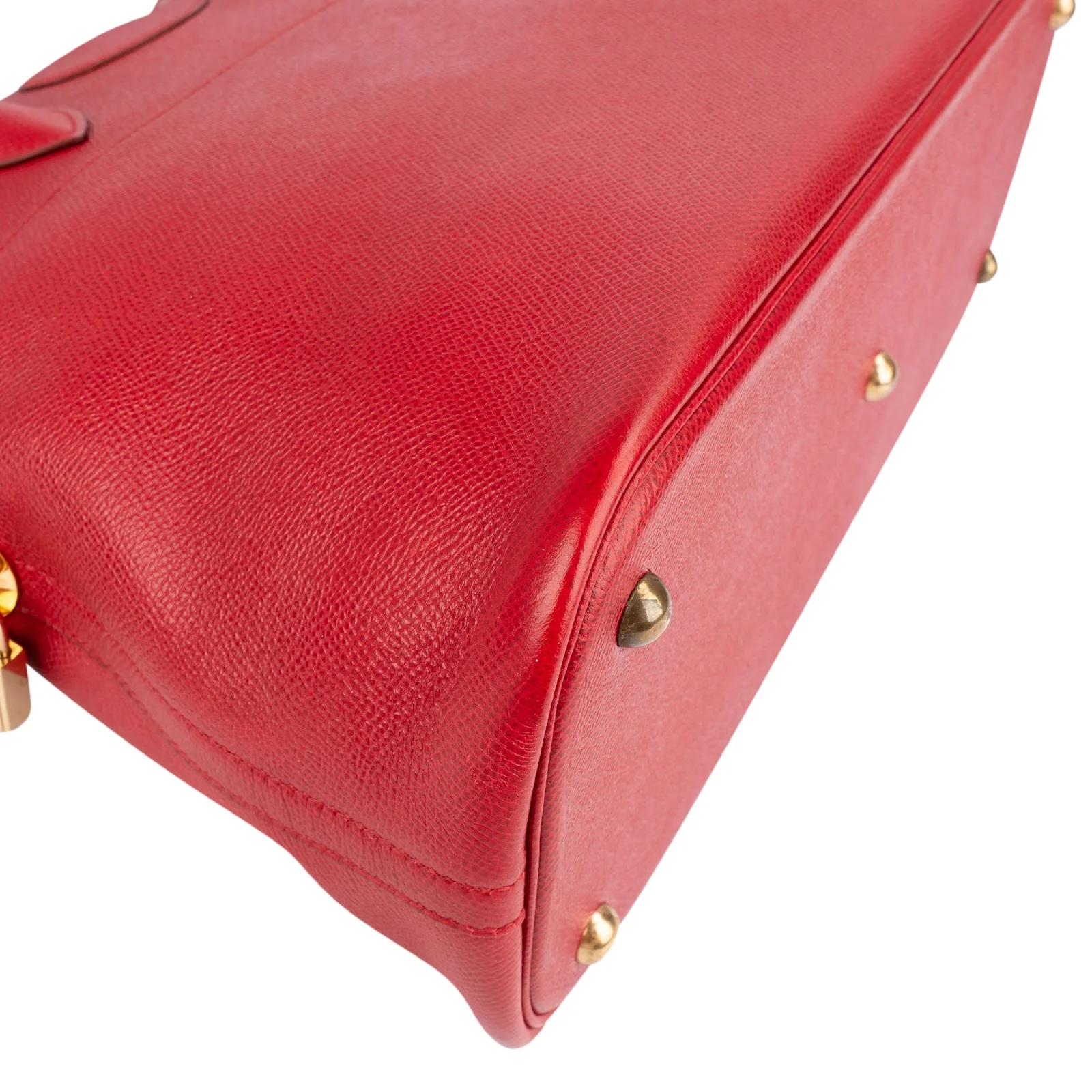 Hermès Rouge Courchevel Leather Bolide 35 Handbag