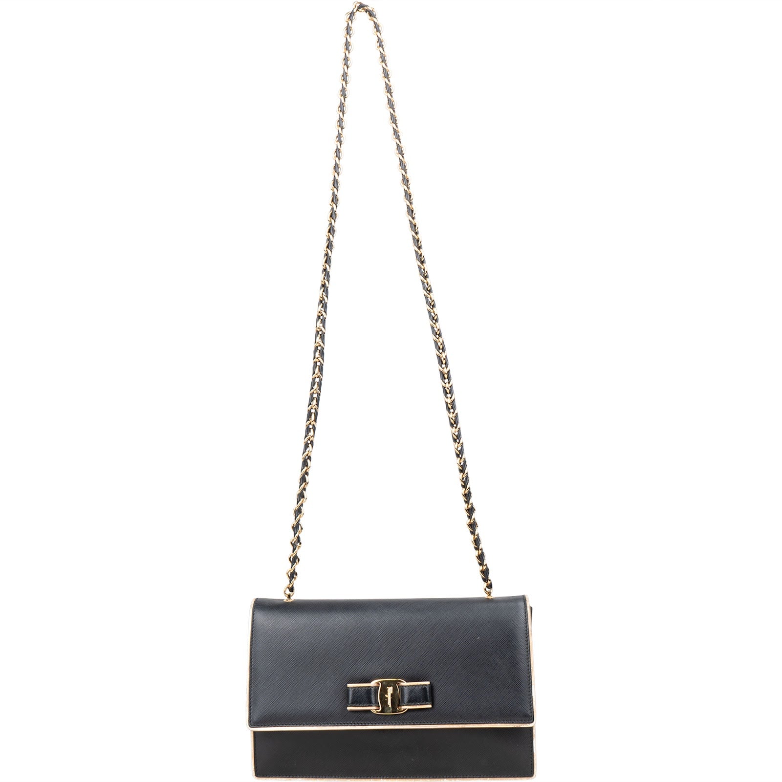 Salvatore Ferragamo Saffiano Leather Vara Bow Crossbody Bag