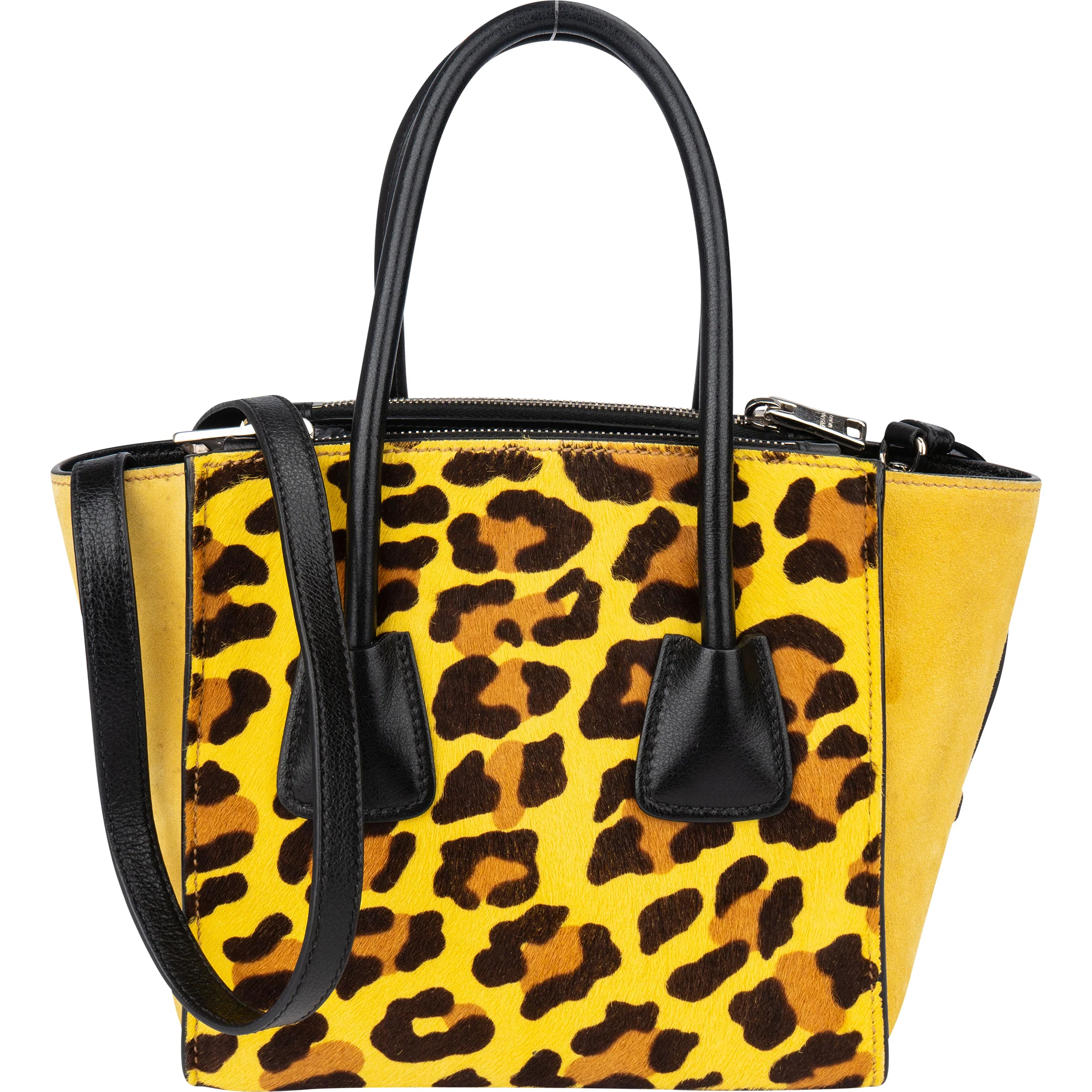 Prada Leopard Print Satchel Handbag