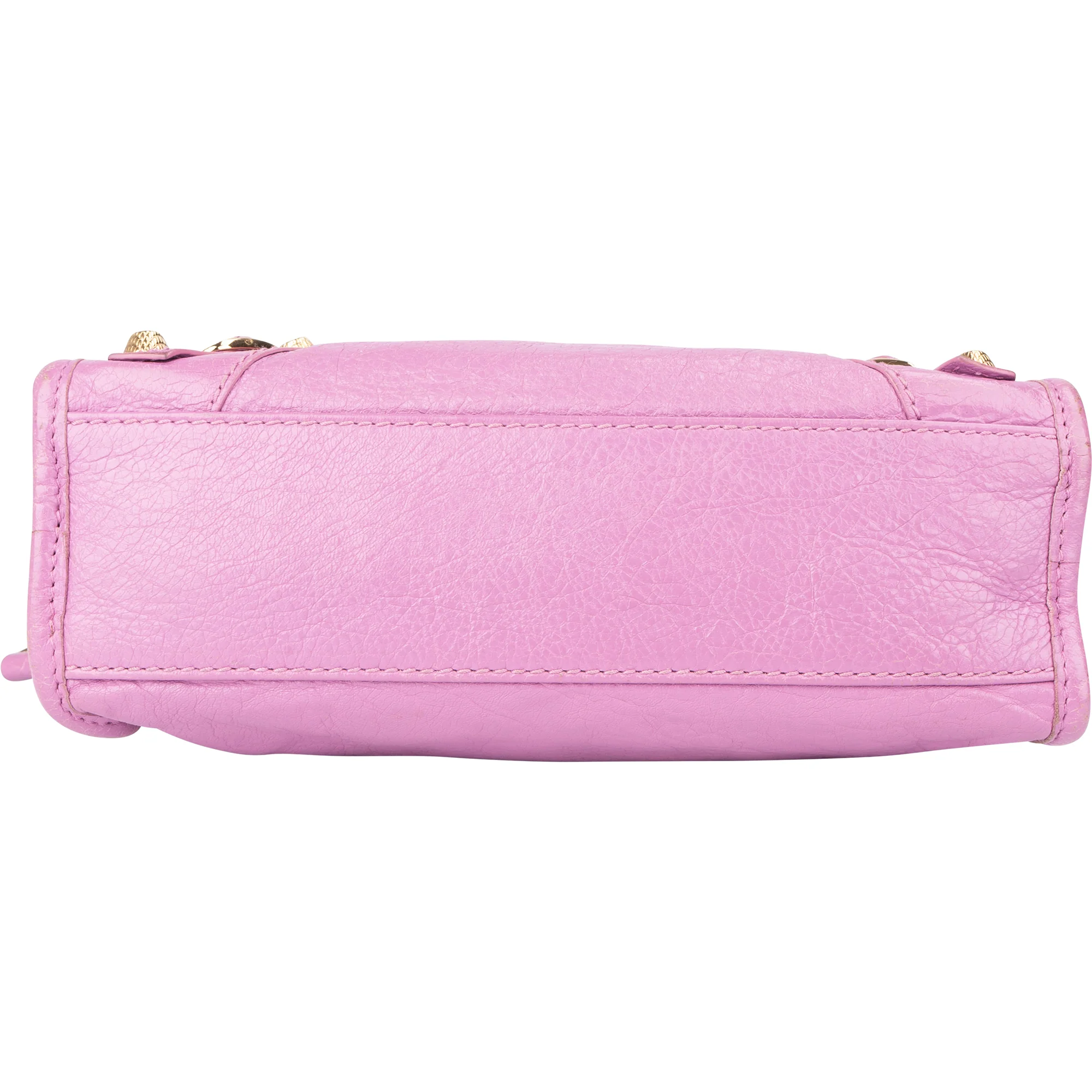 Balenciaga Pink Leather Mini City Handbag