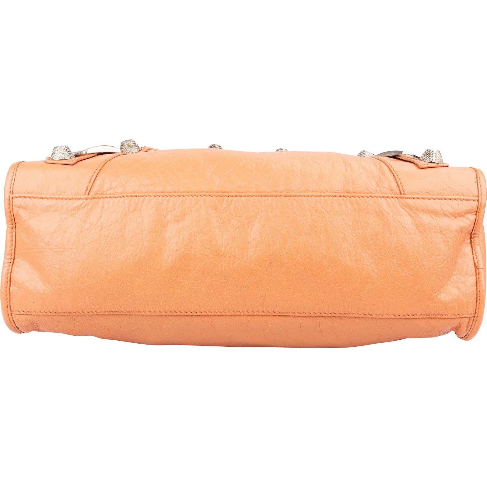 Balenciaga Orange Leather City Handbag