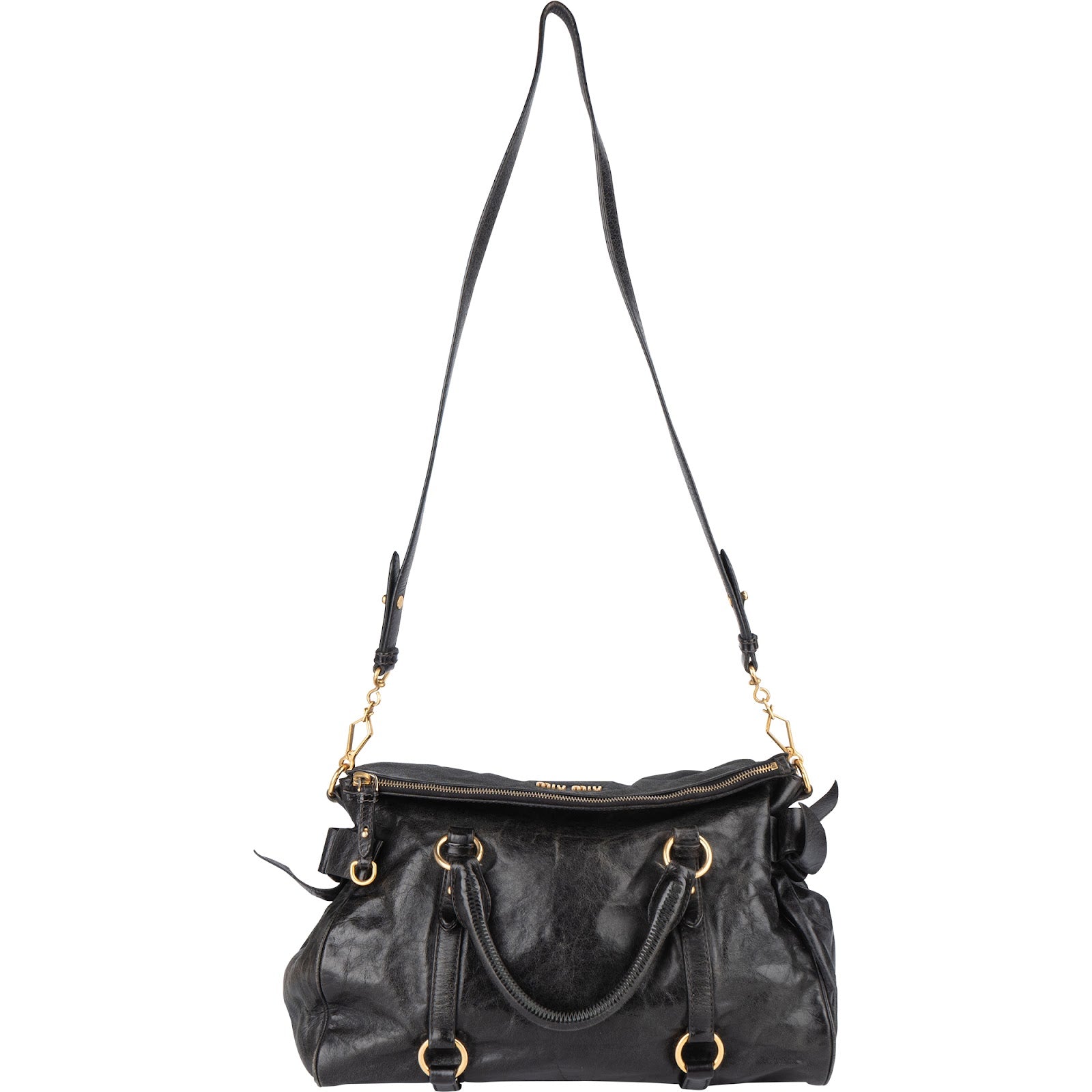 Miu Miu Vitello Lux Leather City Handbag