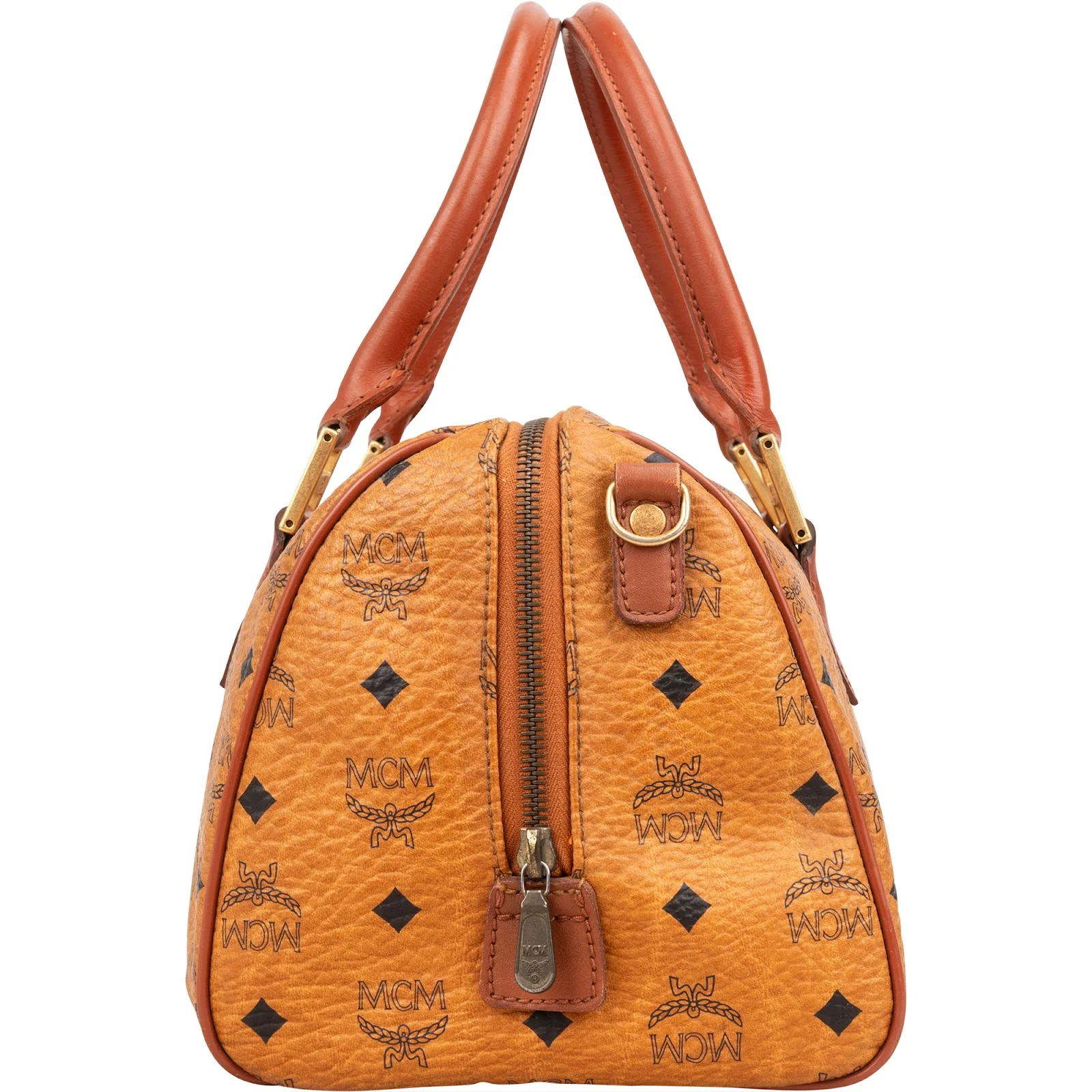 MCM Monogram Visetos Boston Handbag