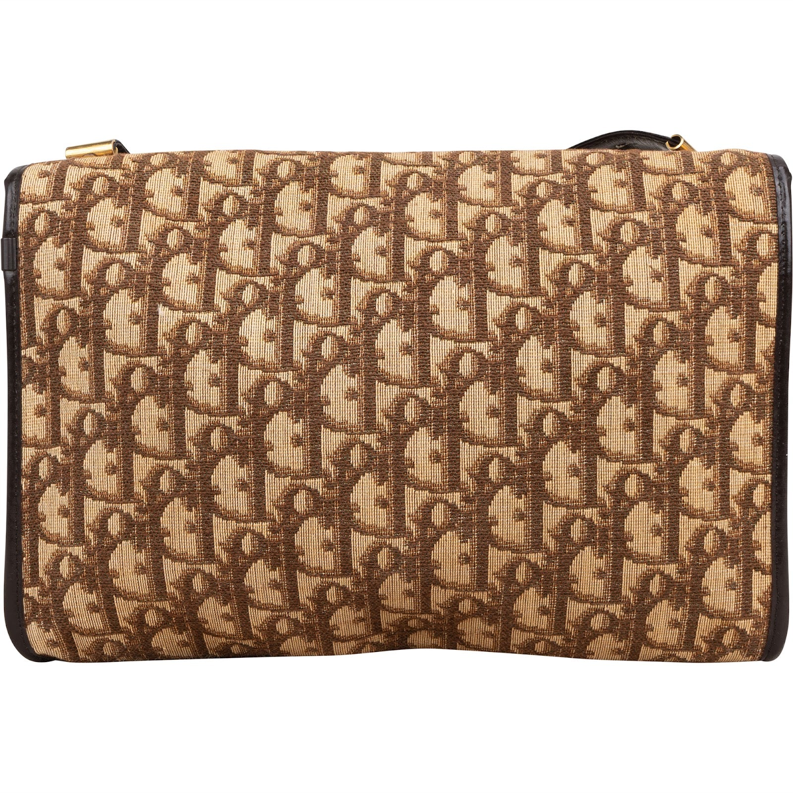 Christian Dior Trotter Monogram Vintage Flap Shoulder Bag