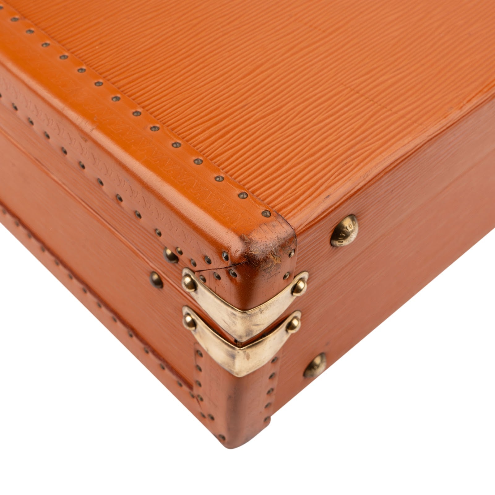 Louis Vuitton Cognac Epi Leather Président Aktenkoffer