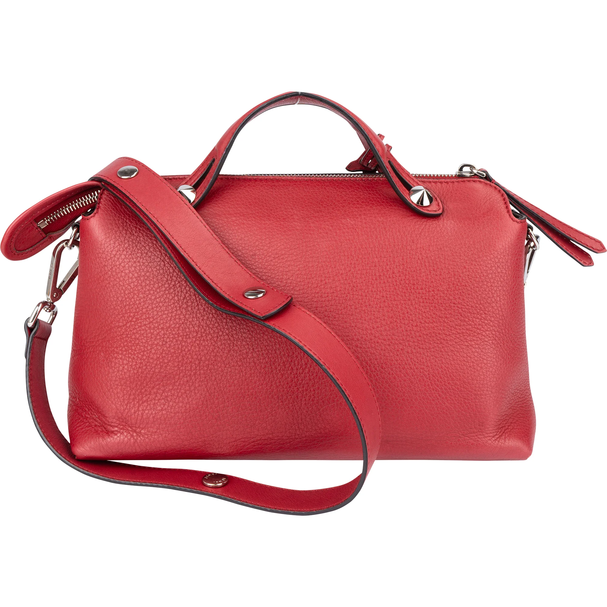 Fendi Red Leather By The Way Handbag
