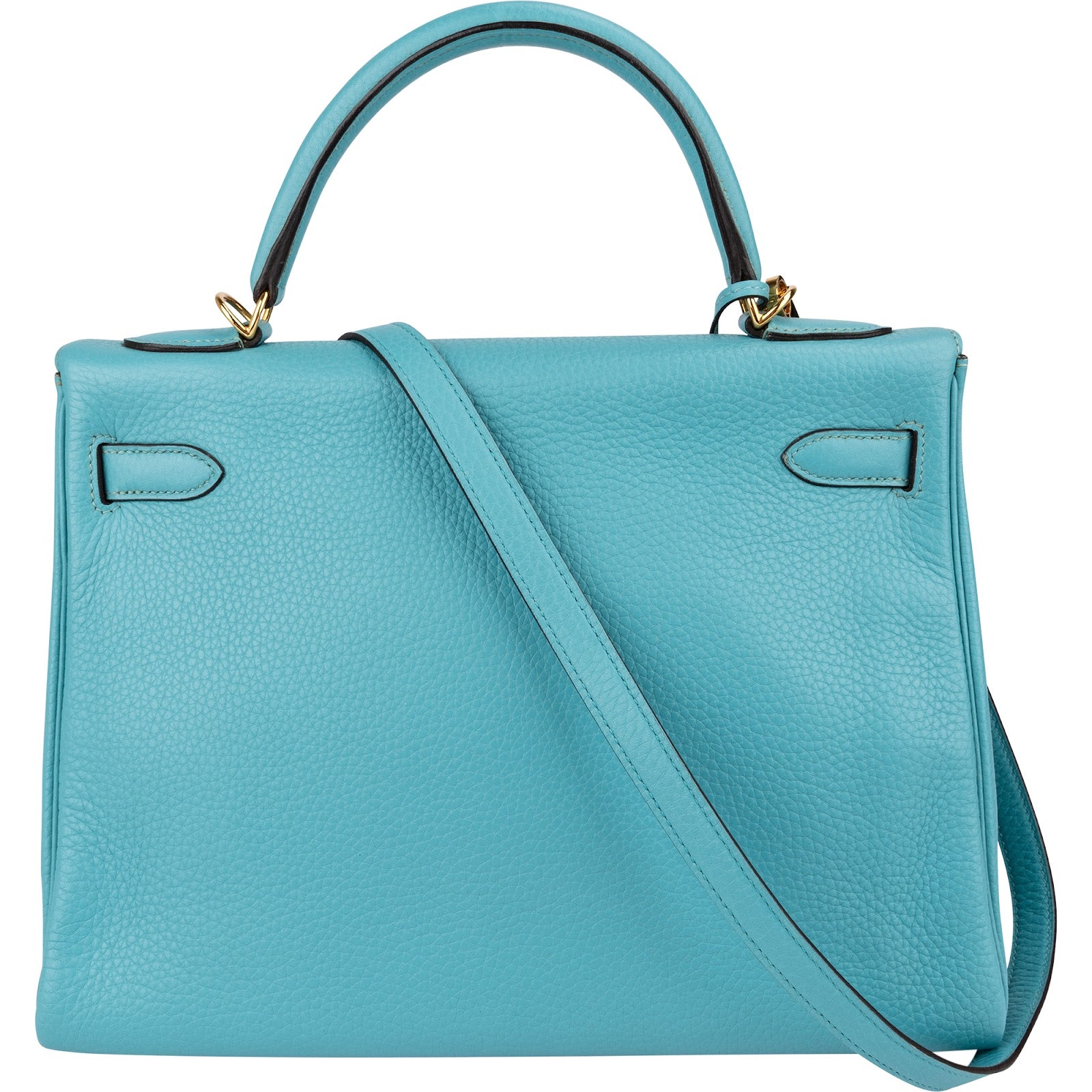 Hermès – Kelly 32 Handbag in Bleu Saint-Cyr