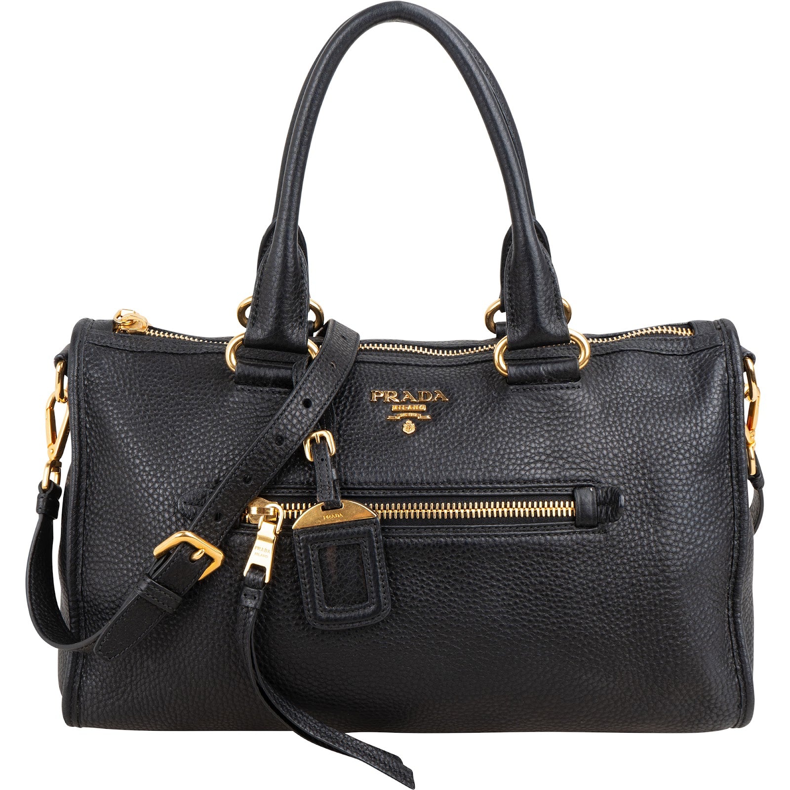 Prada – Vitello Daino Leather City Handbag