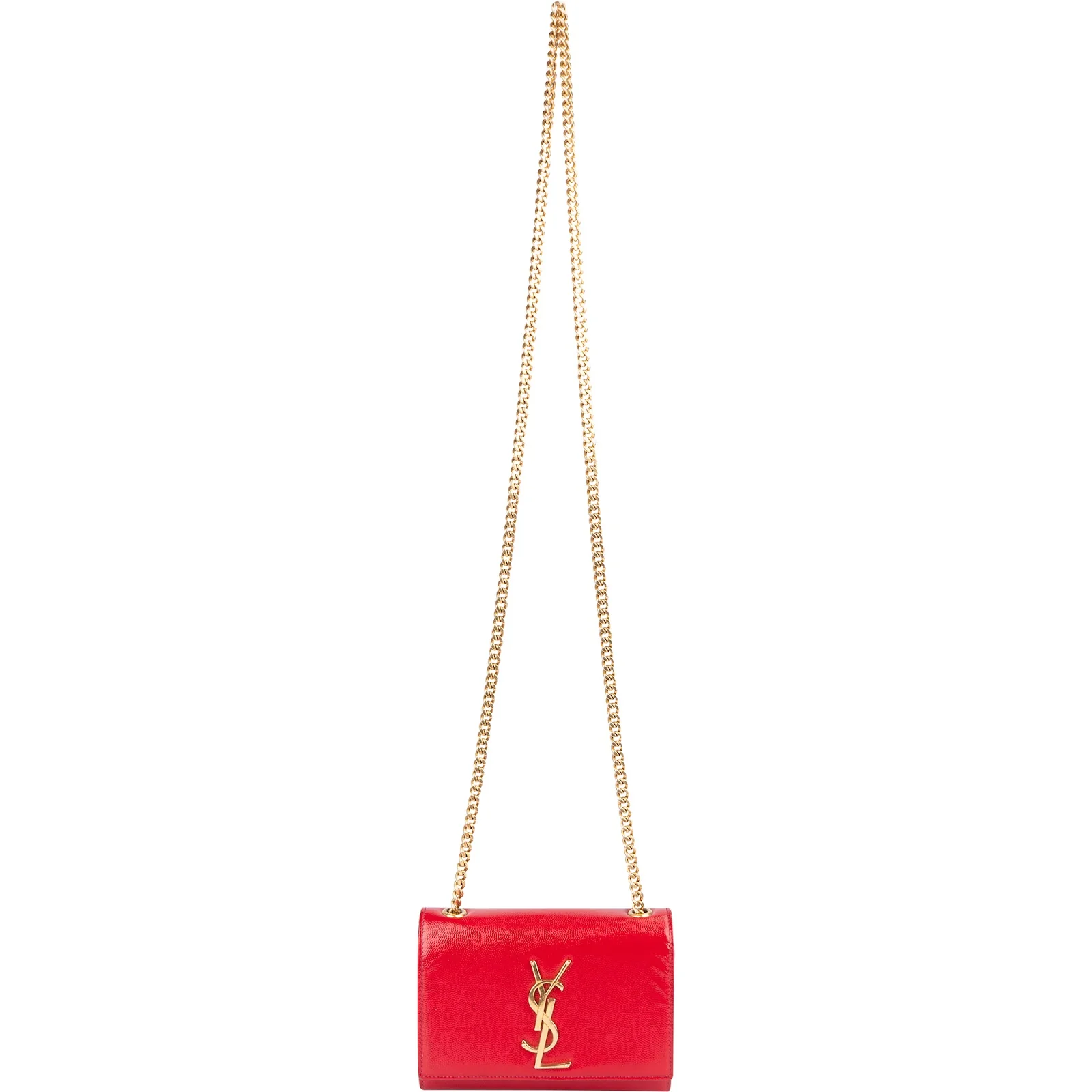 Saint Laurent Patent Leather Kate Chain Crossbody Bag