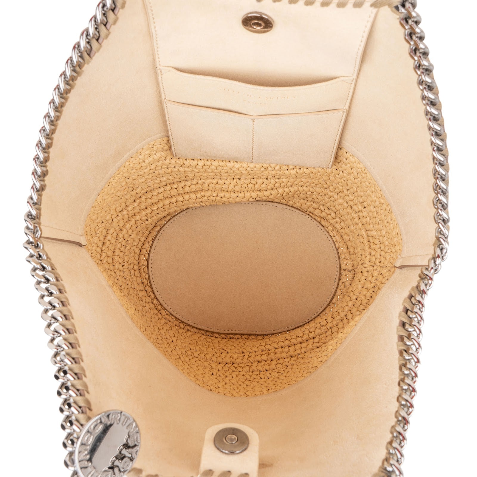 Stella McCartney - Shaggy Deer Raffia Falabella-schoudertas
