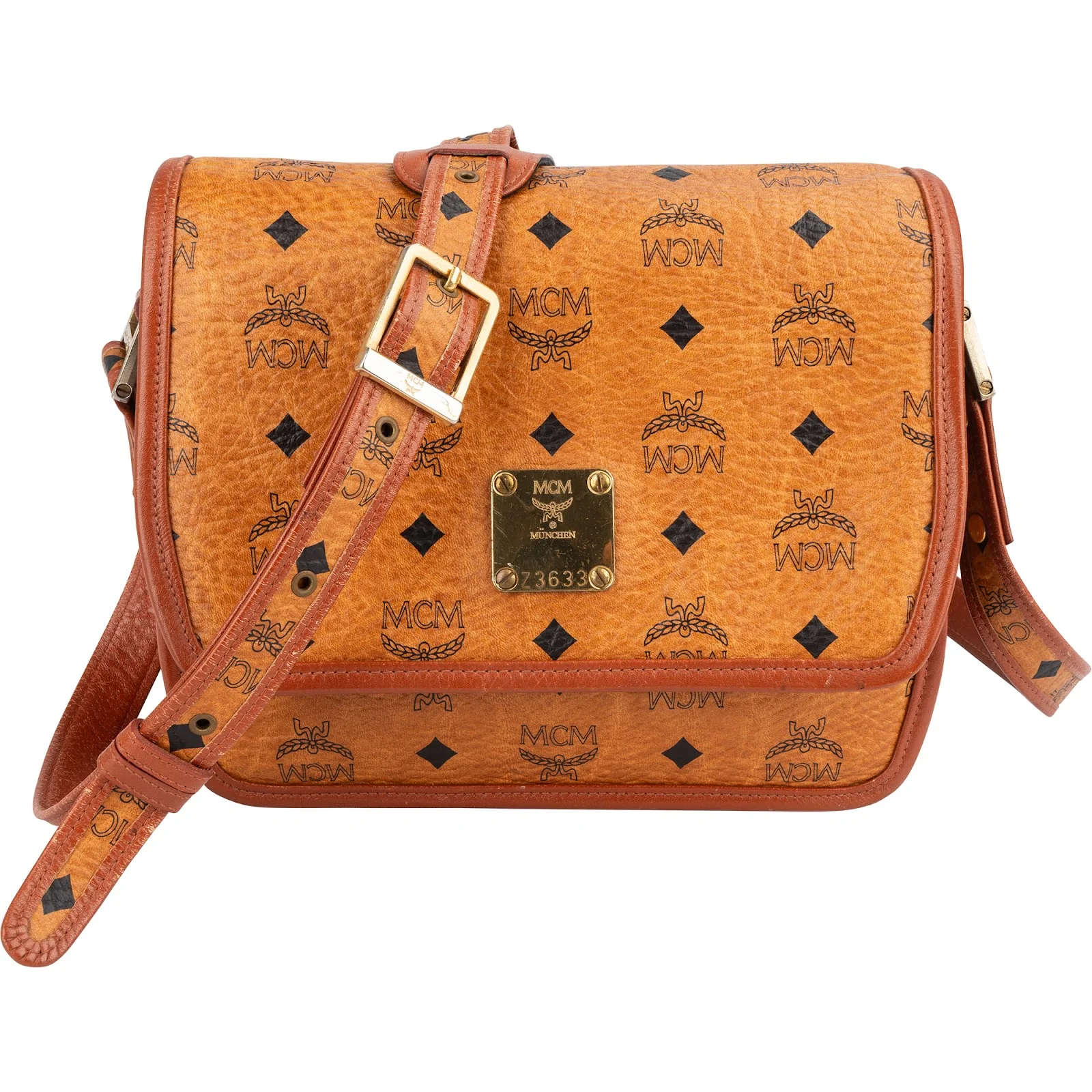 MCM Monogram Visetos Coated Canvas Flap Crossbody Bag