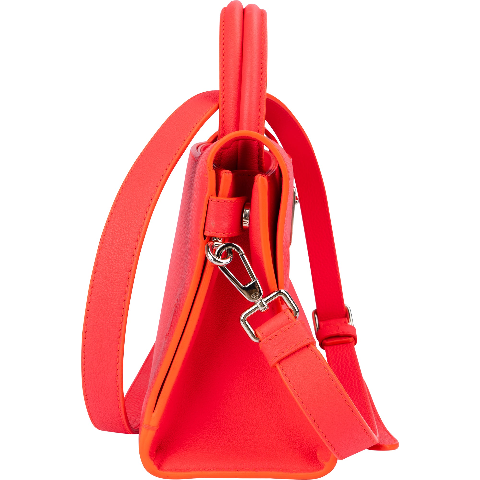 Christian Dior Neon Pink Grained Calfskin Mini Diorever Crossbody Bag
