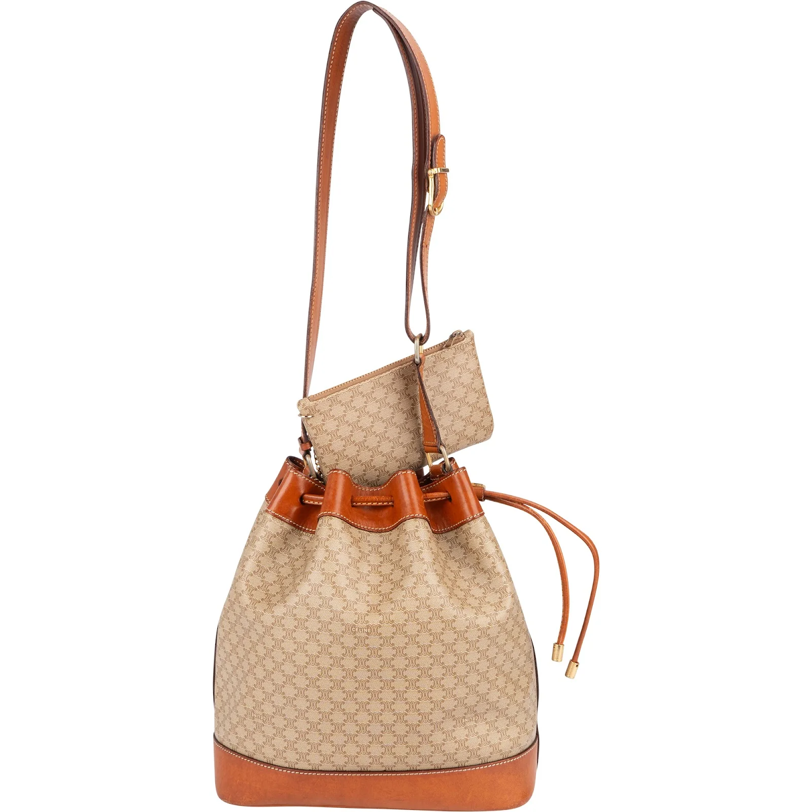 Céline Monogram Macadam Bucket Shoulder Bag