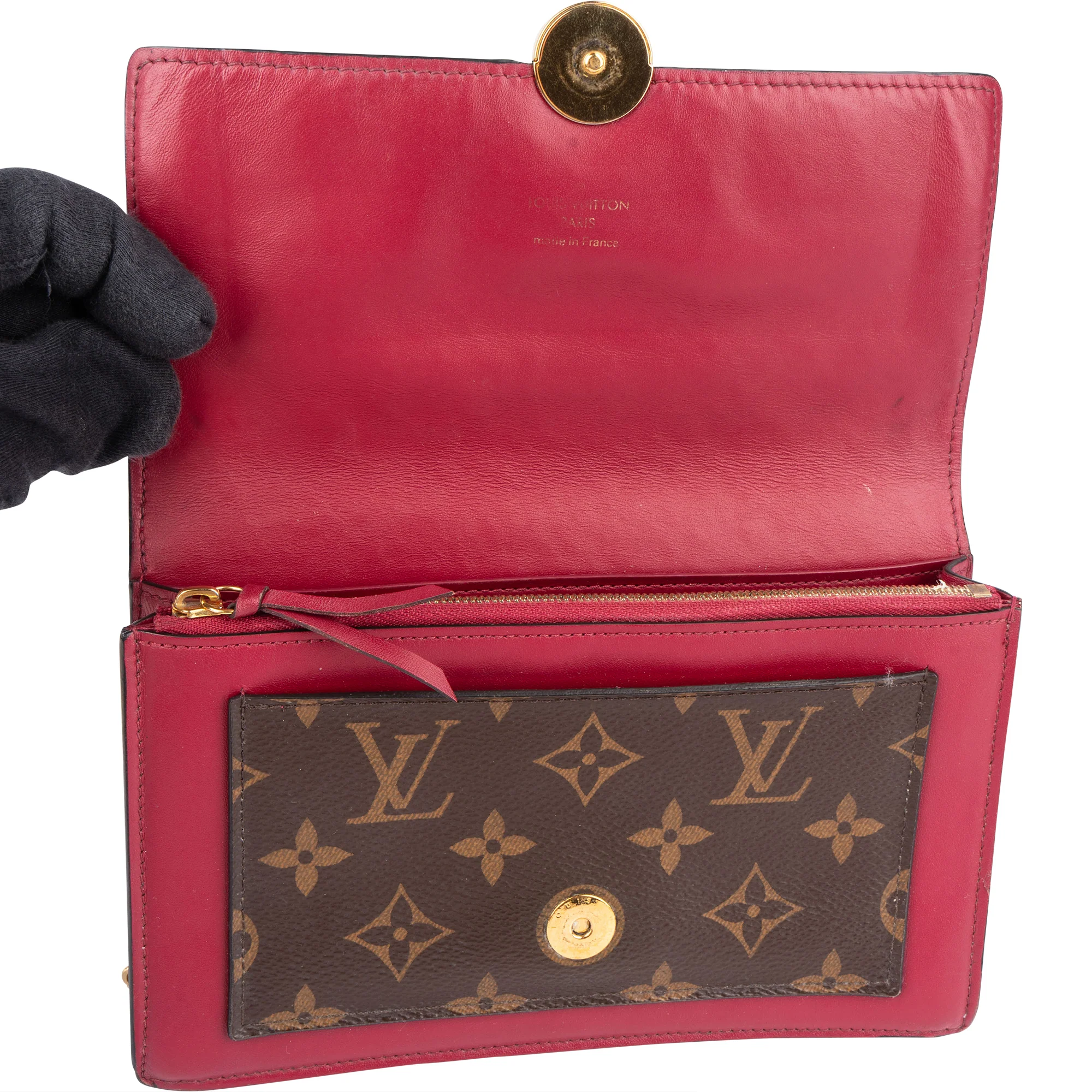 Louis Vuitton Monogram Canvas Flore Wallet On Chain Crossbody Bag