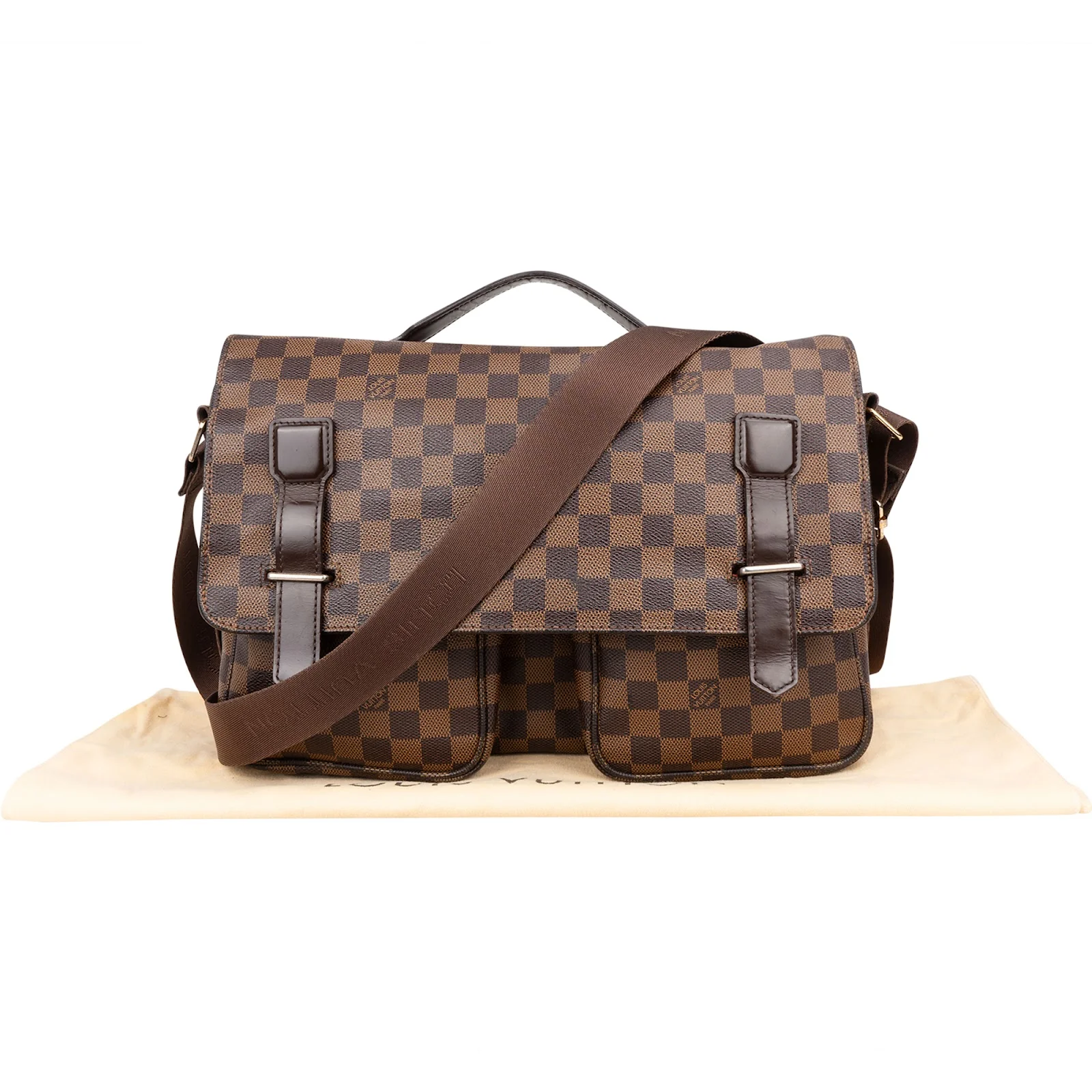 Louis Vuitton Monogram Damier Ebene Canvas Broadway Messenger Crossbody Bag