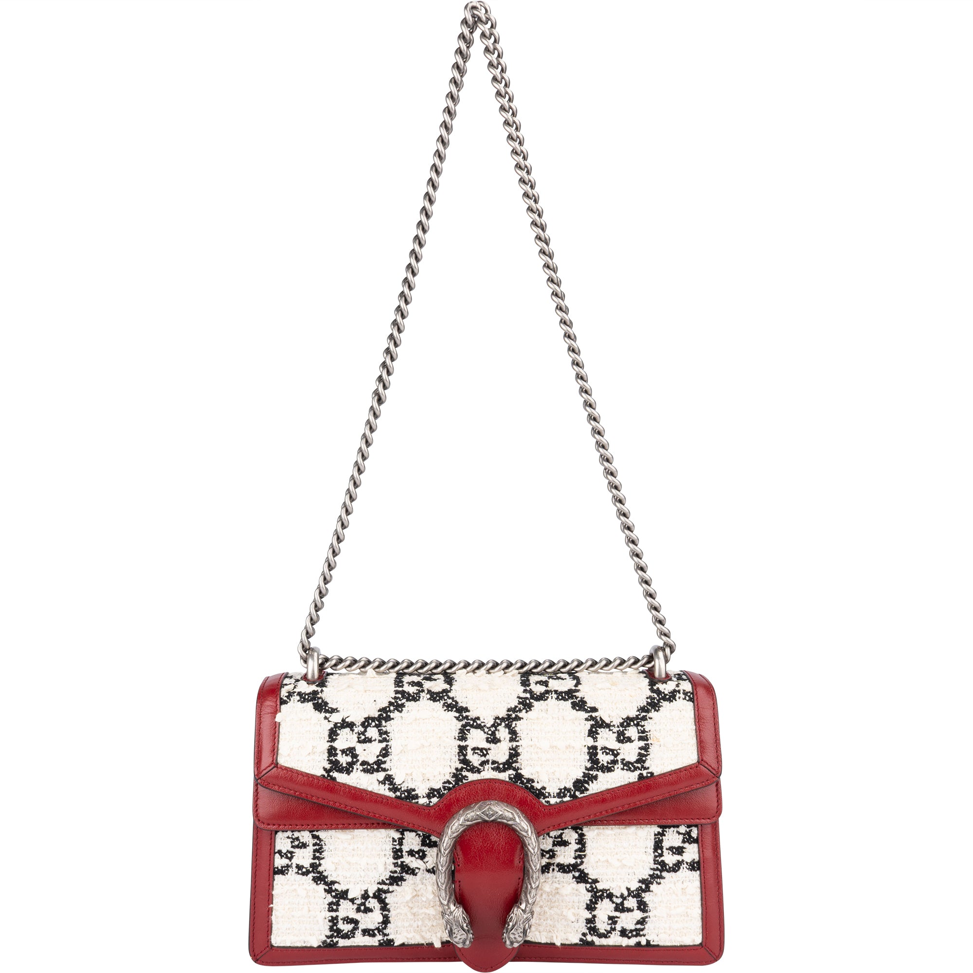 Gucci GG Tweed Monogram Dionysus Shoulder Bag