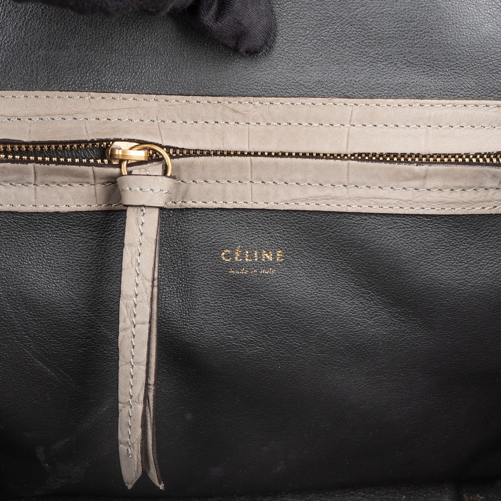 Sac à main Phantomm de Céline en daim et cuir « Croc Optic »
