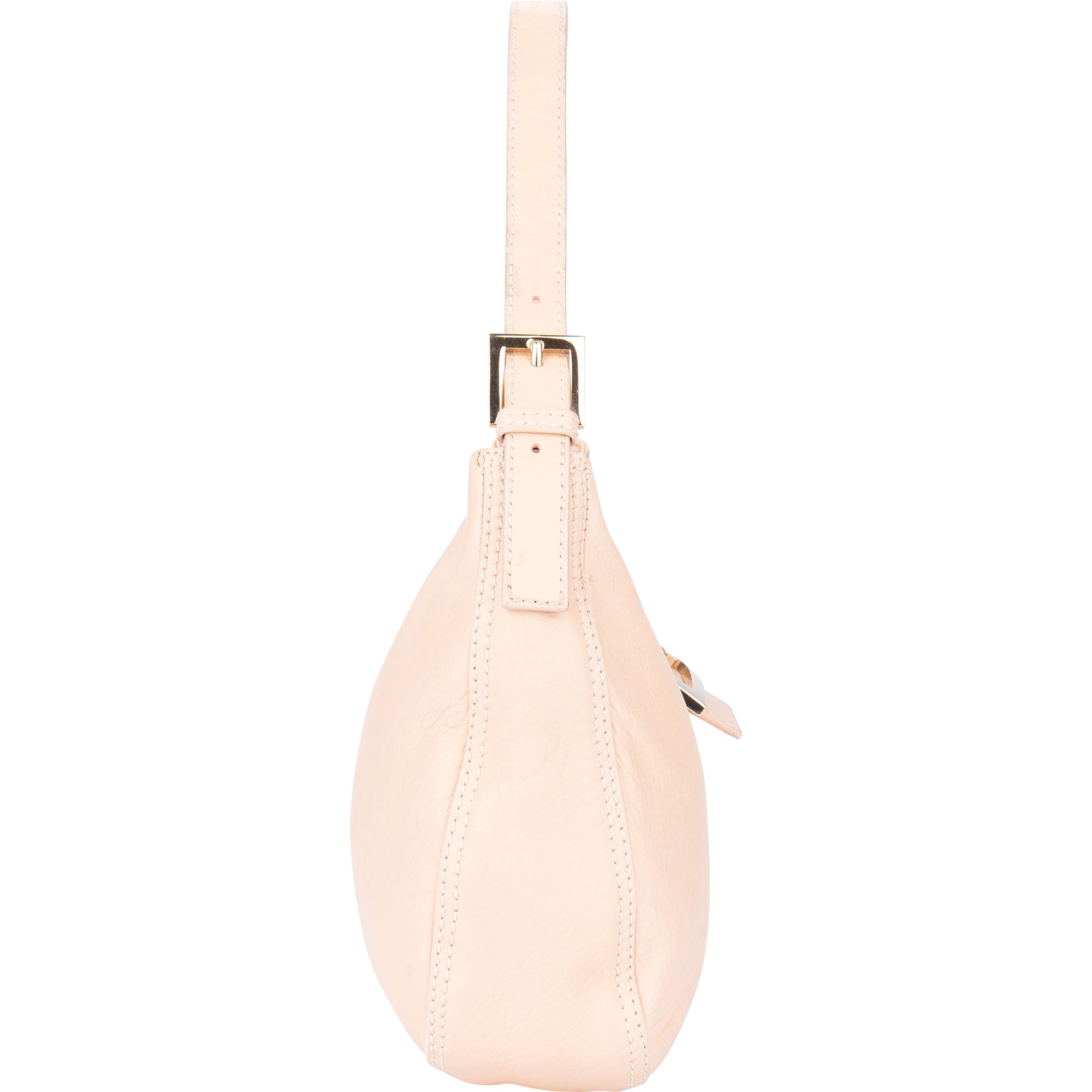 Fendi - FF Rose Leather Baguette Handbag