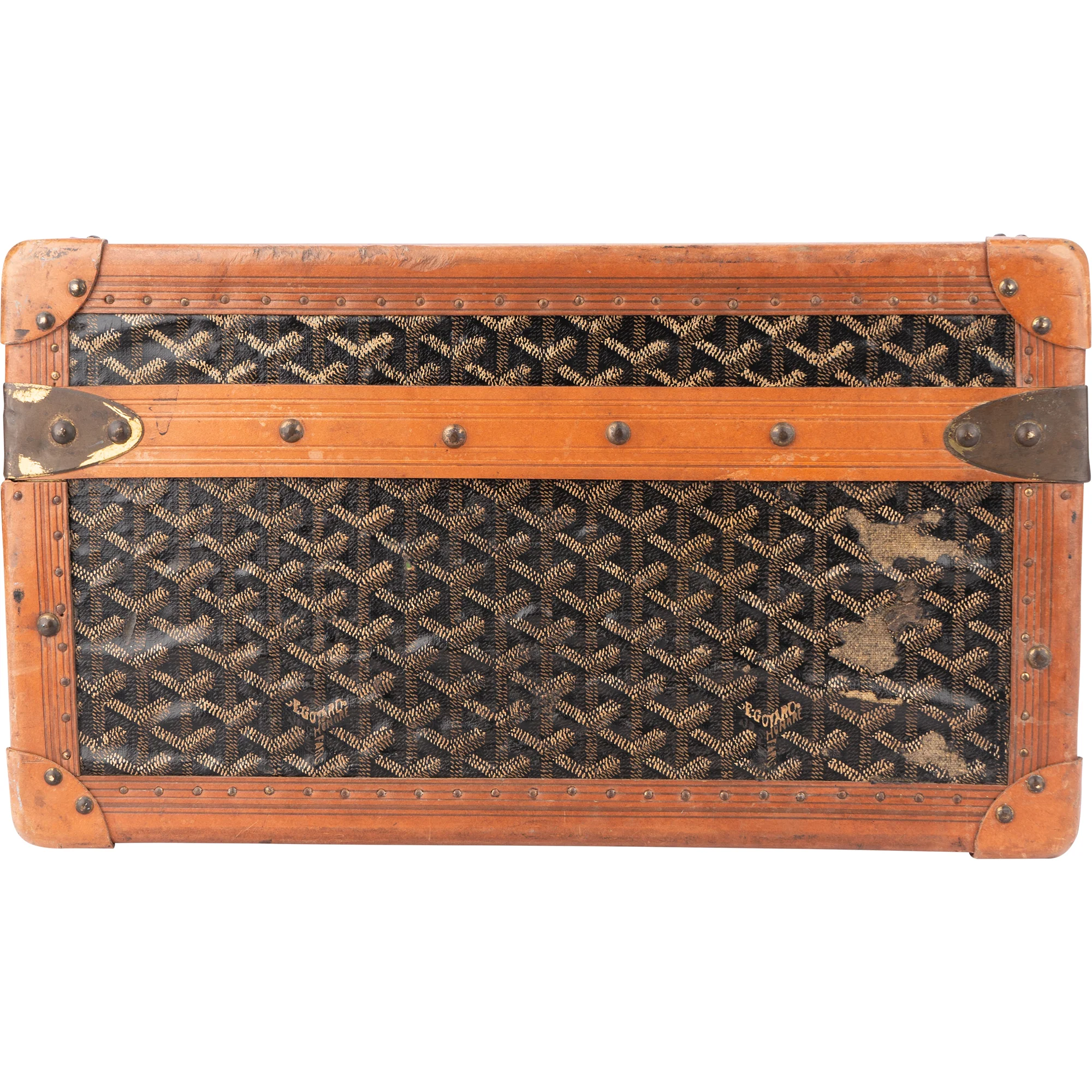 Goyard Goyardine Monogram 1900s Koffer Malle