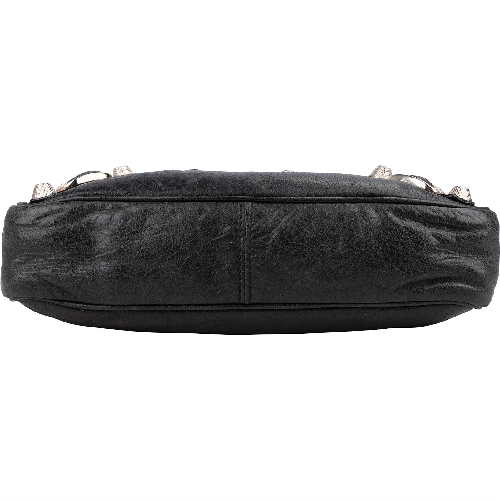 Balenciaga Black Leather City Mini Pochette Crossbody Bag