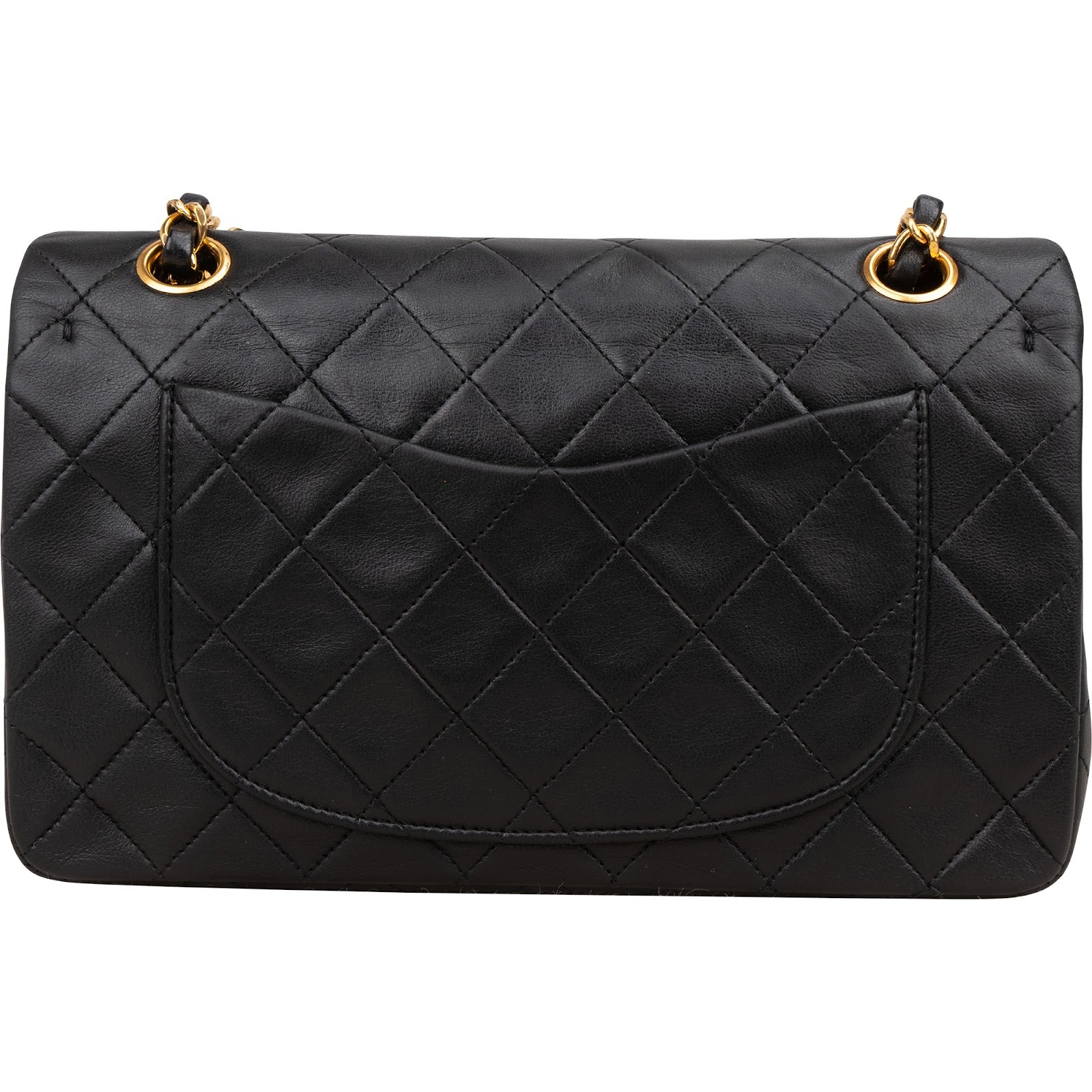 Chanel Quilted Lambskin Small 24K Gold Double Flap Shoulder Bag