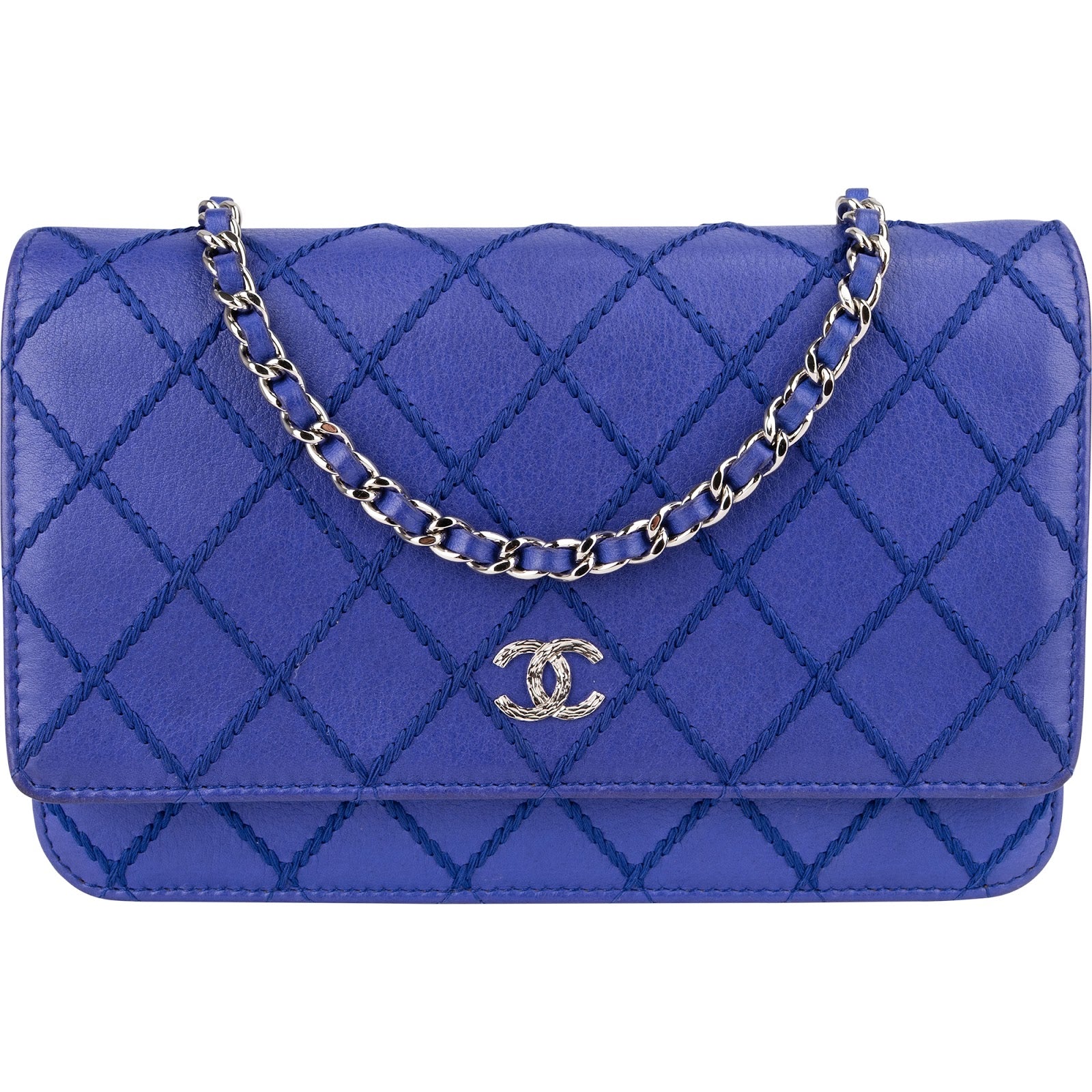 Chanel - Surpique Stitched Wallet on Chain Crossbody Bag