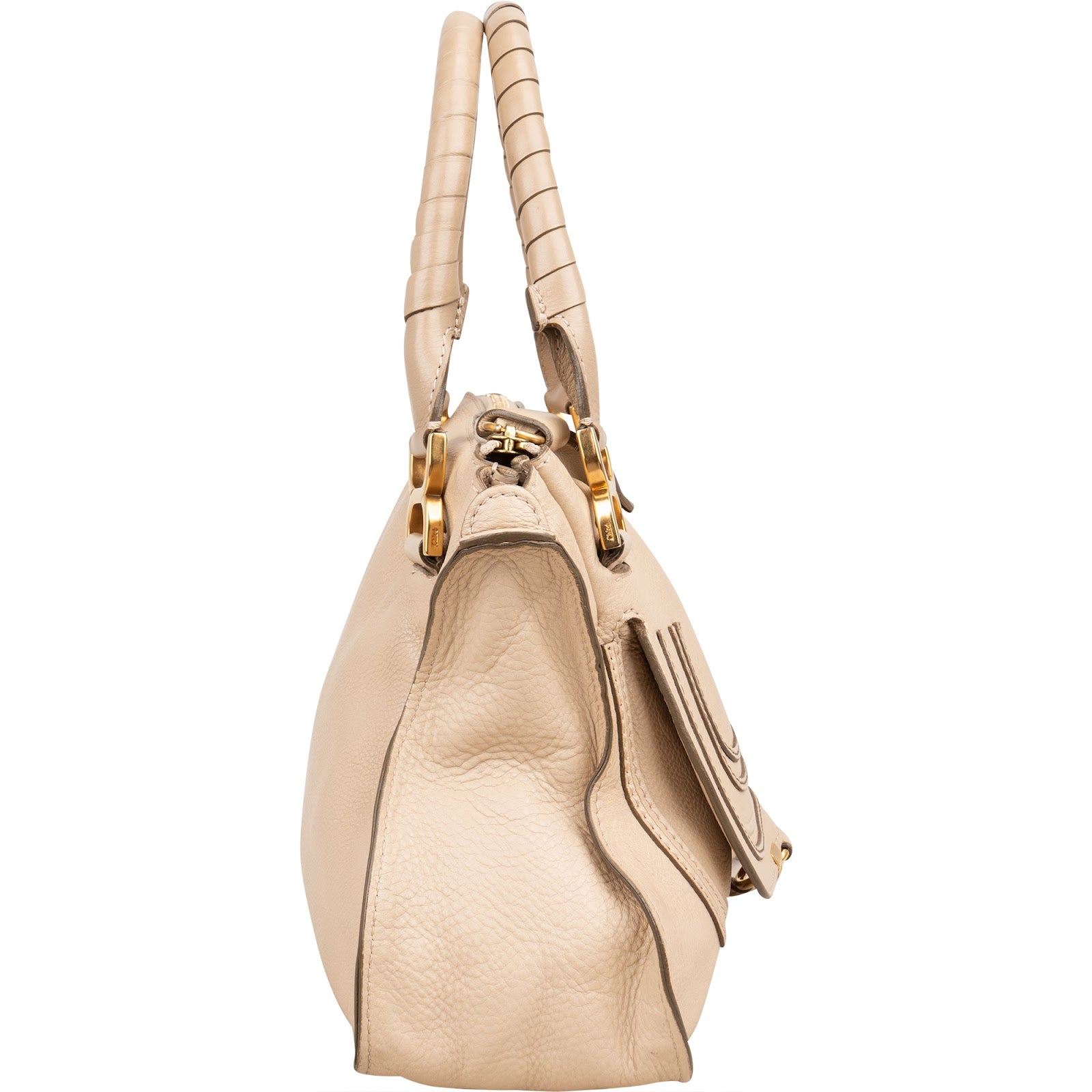 Chloé Grained Leather Marcie Satchel Handbag