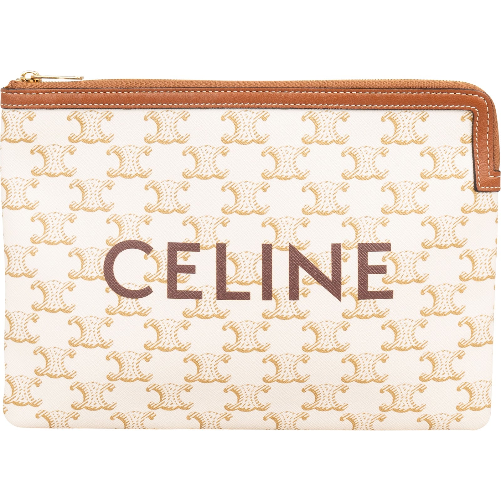 Celine Triomphe Monogram Canvas Pouch